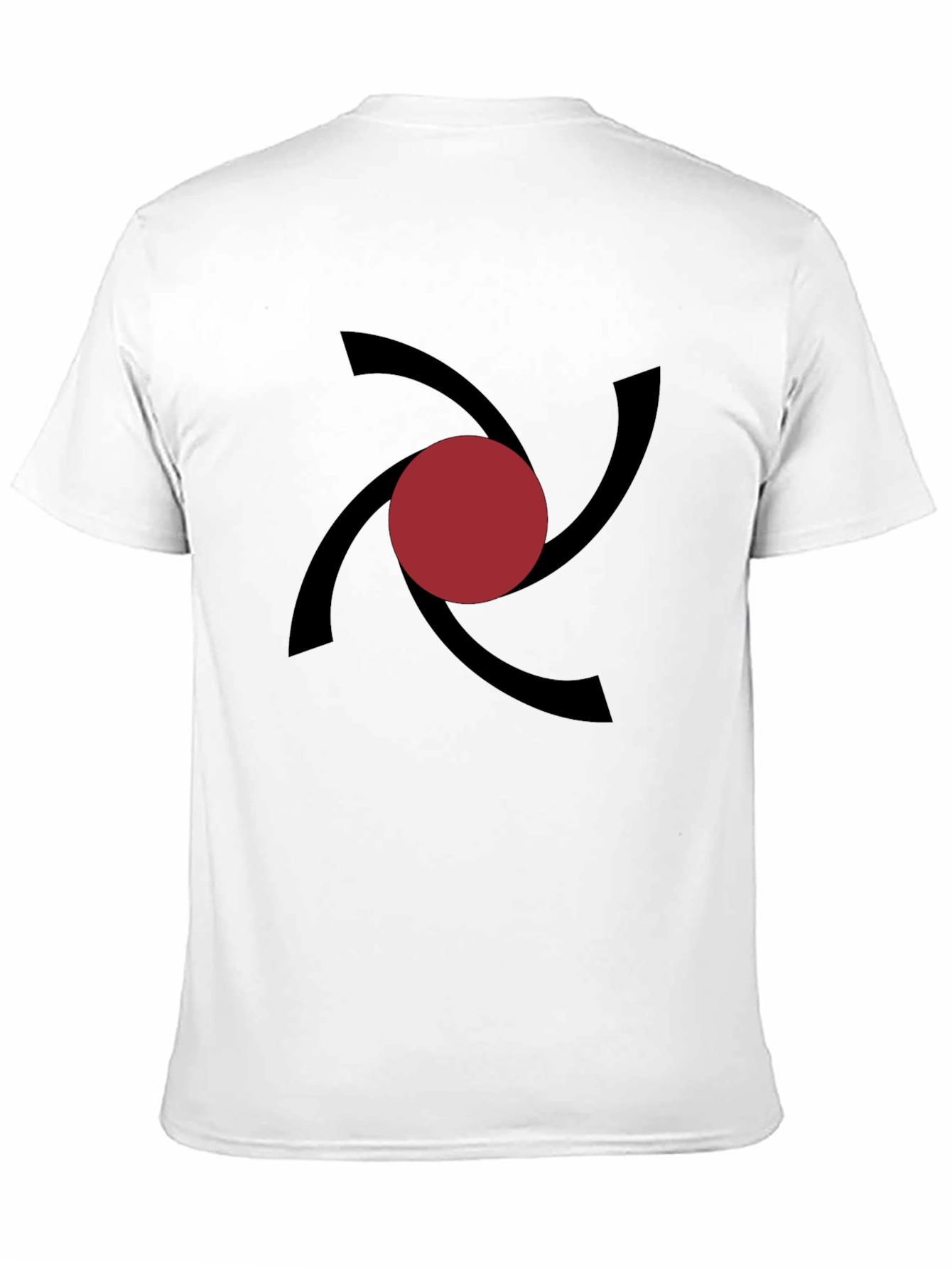 Black Modern Vortex Graphic Tee - Black Cotton Comfort view 11