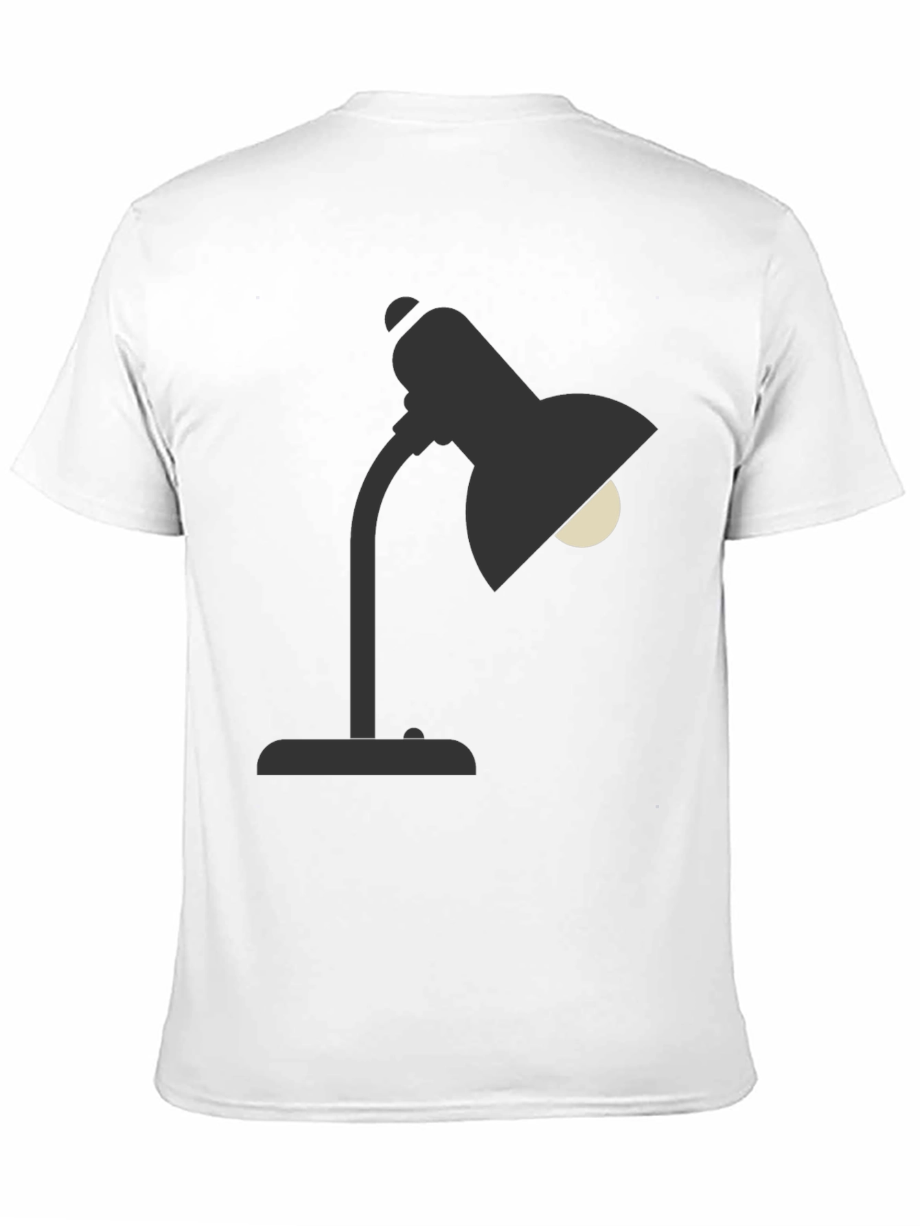 Black Desk Lamp Graphic Tee - Modern Black T-Shirt view 11