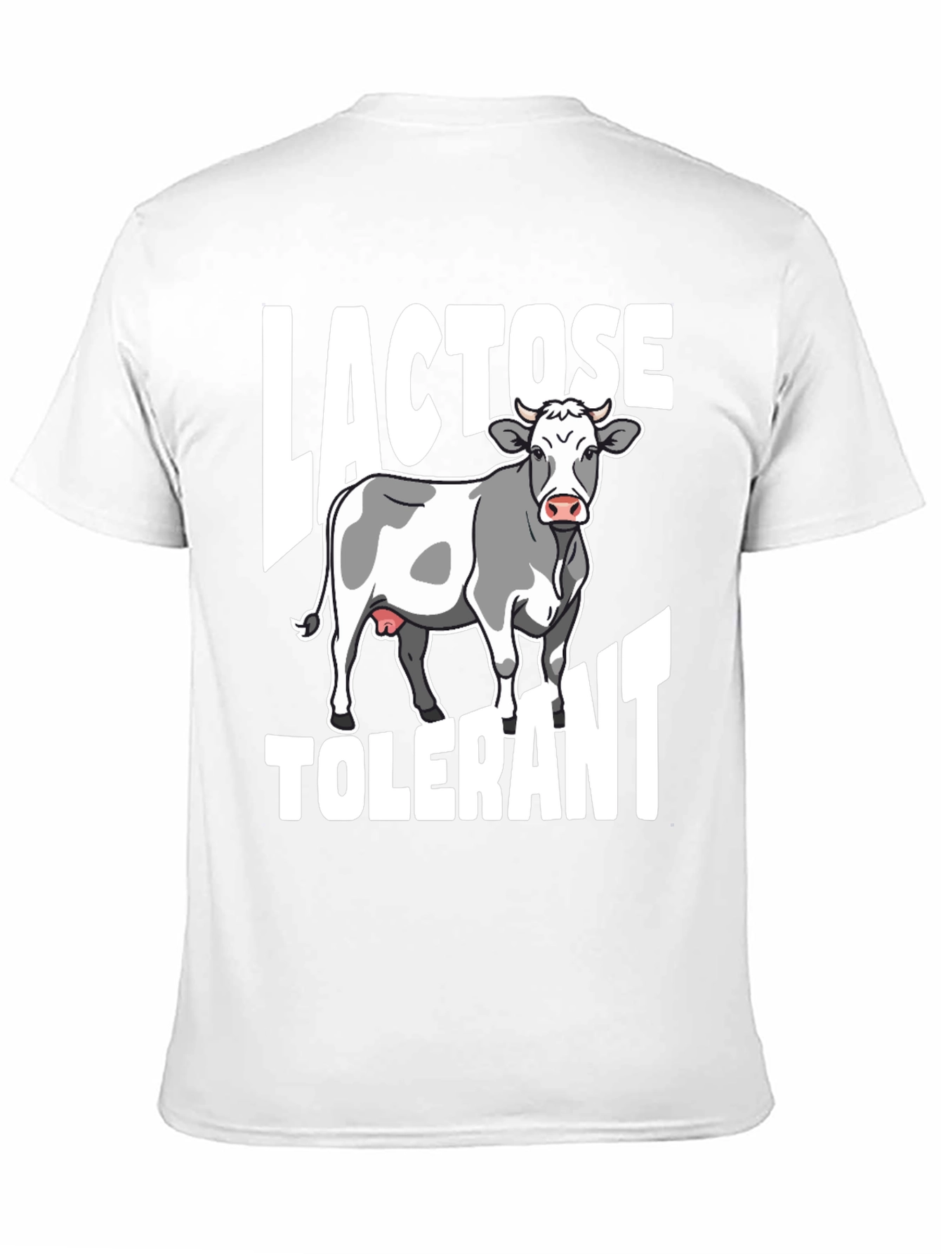 Black Lactose Tolerant T-Shirt with Cow Graphic view 11
