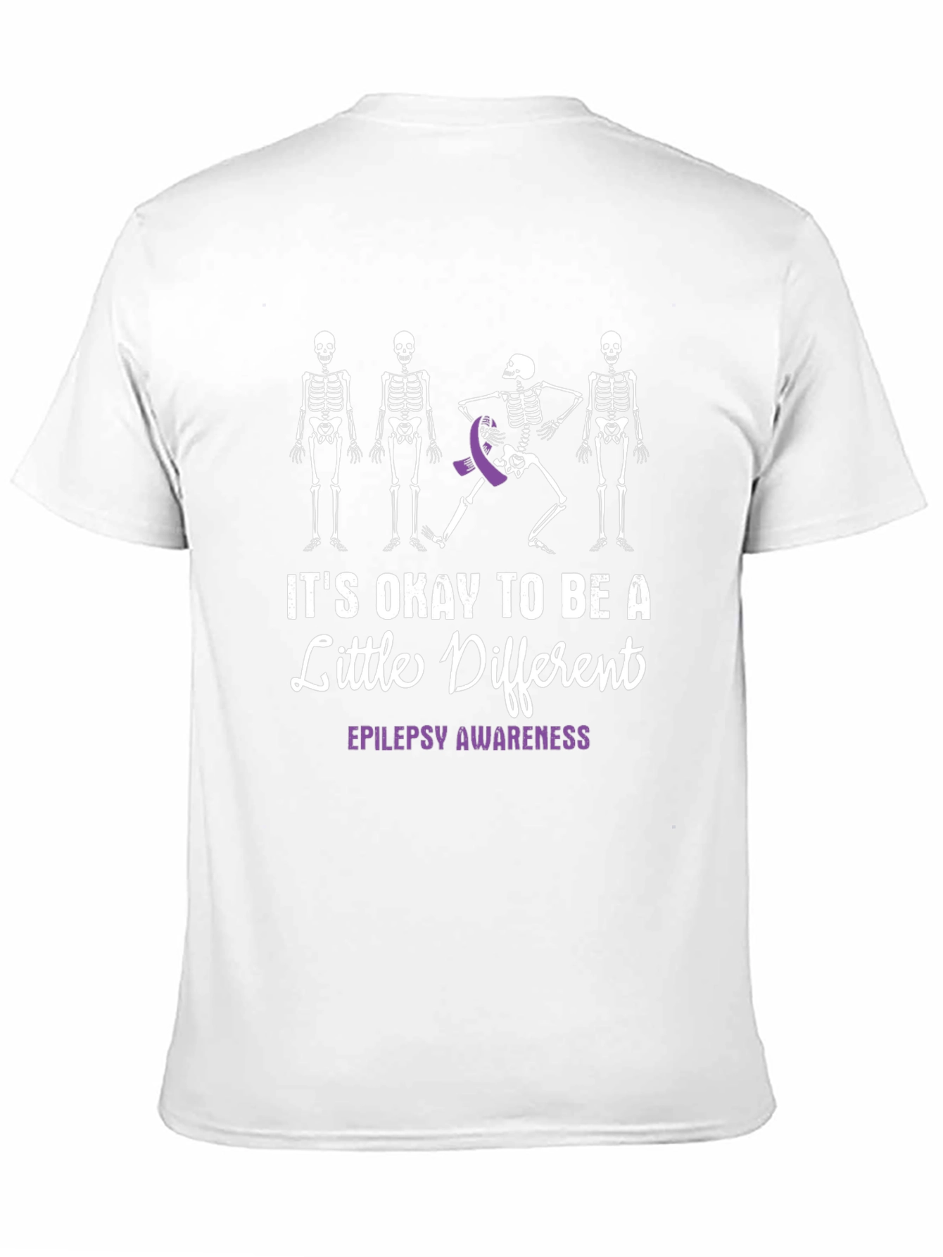 Black Epilepsy Awareness Skeleton T-Shirt view 11
