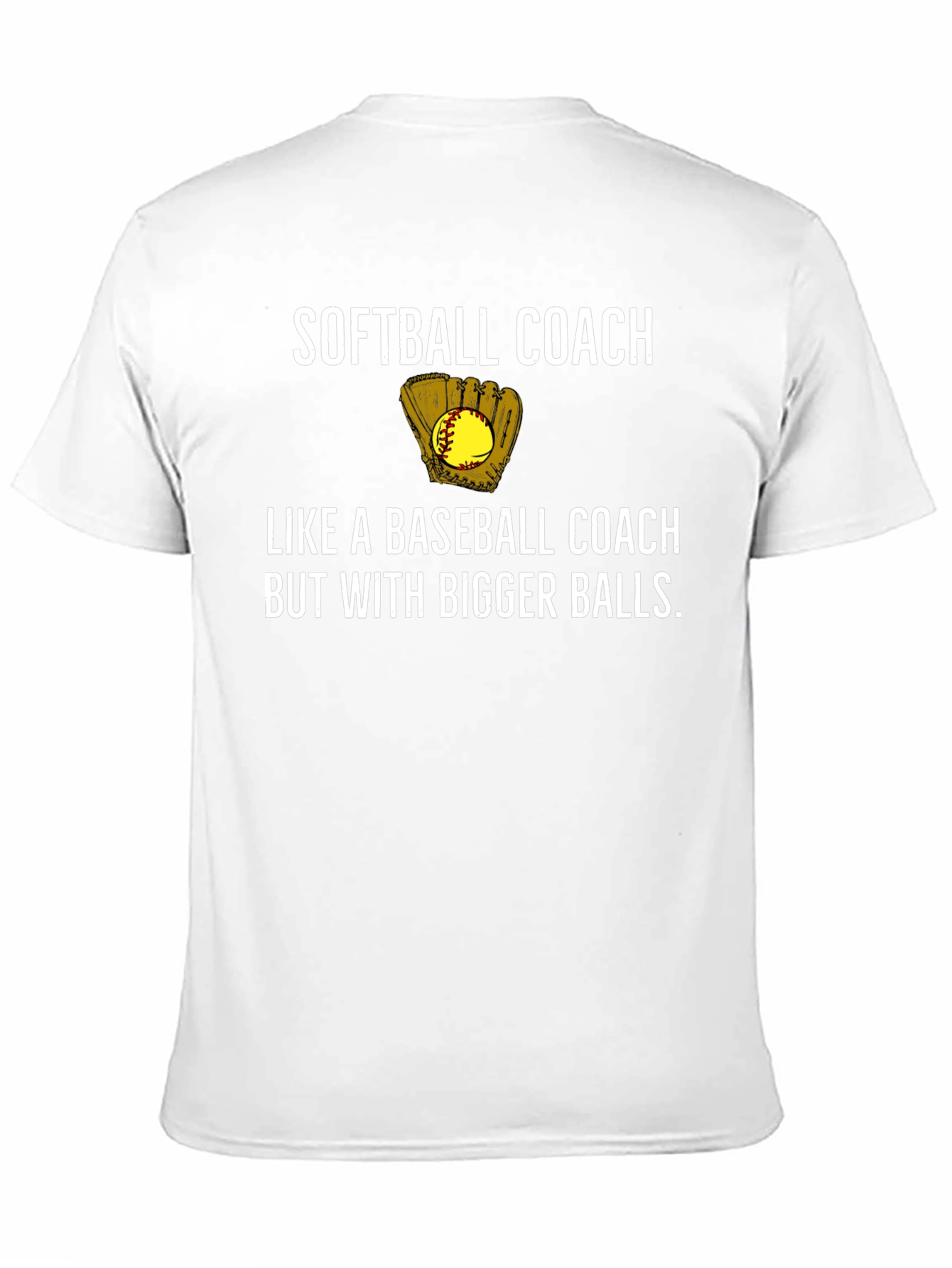 Black Softball Coach Humor Graphic T-Shirt view 11