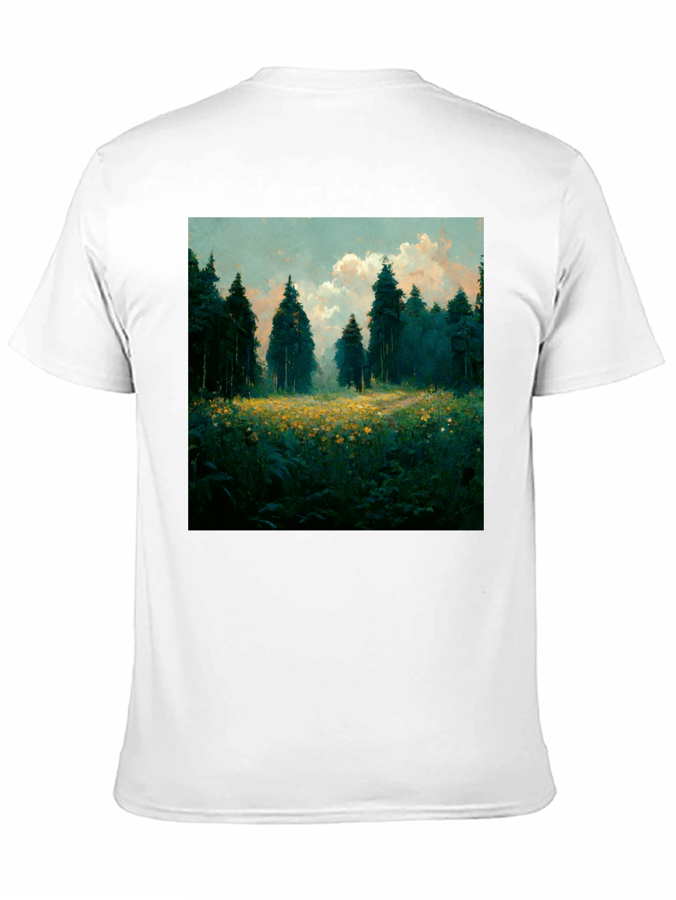 Black Nature Forest T-Shirt view 11