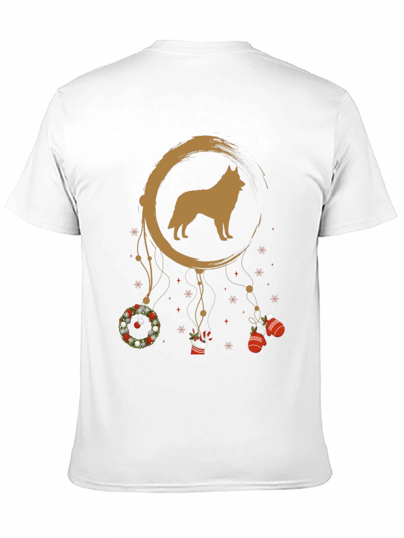 Black Dog Dreamcatcher Christmas T-Shirt view 11