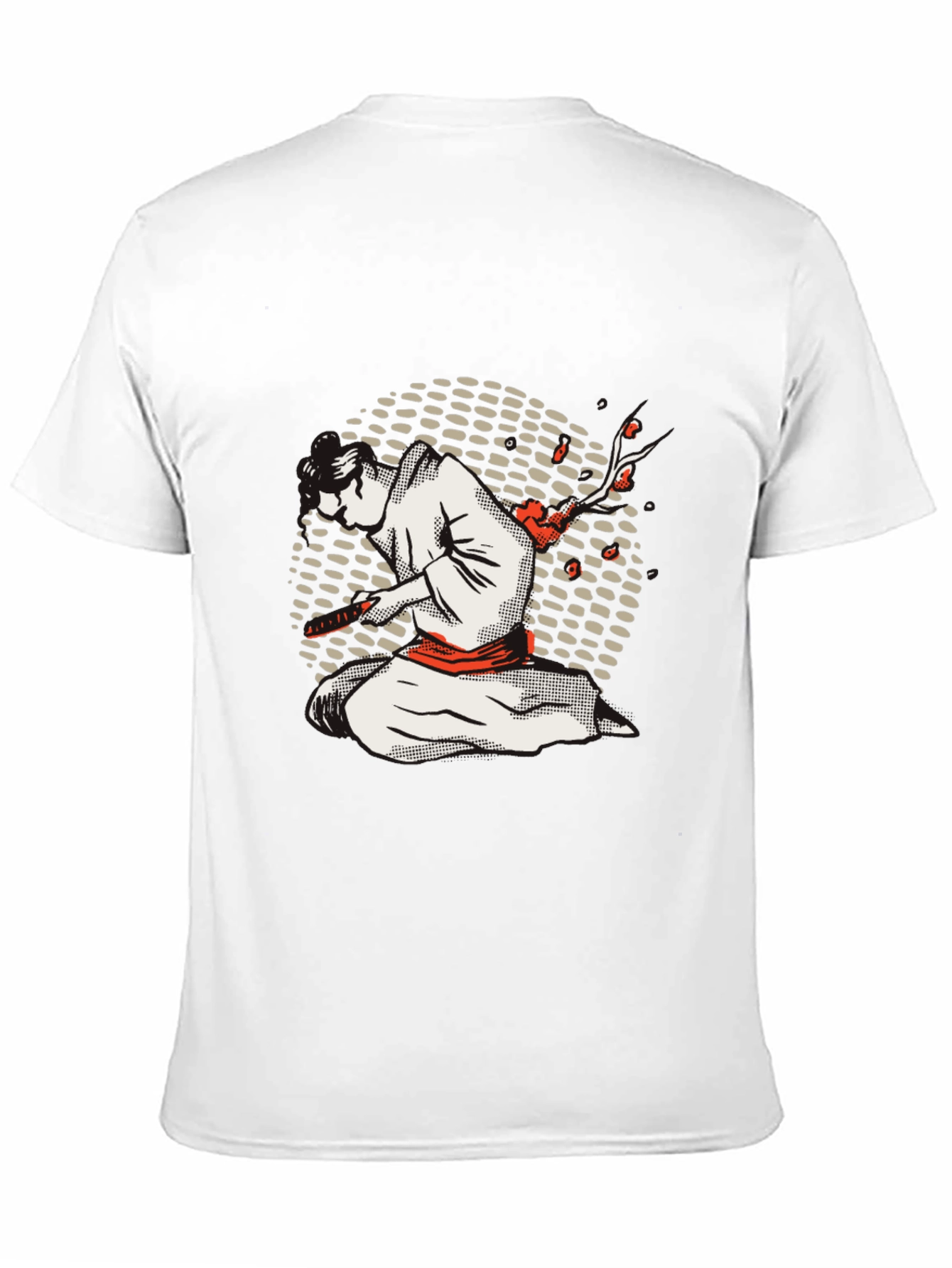 Black Samurai Graphic Tee - Black Cotton Blend Shirt view 11