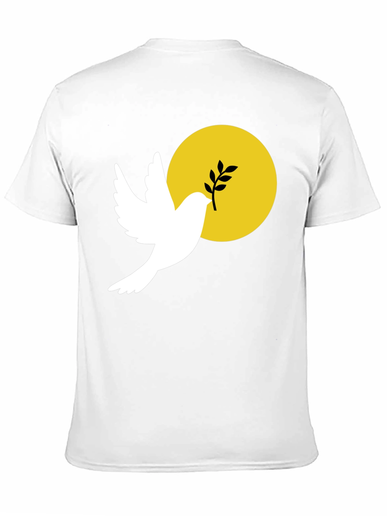 Black Peace Dove Graphic T-Shirt - Black Cotton Blend view 11
