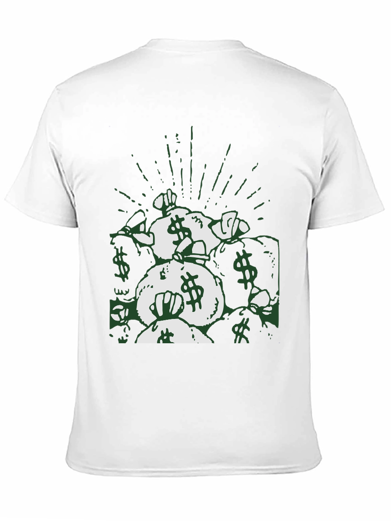 Black Money Bags Graphic Tee - Black Cotton Comfort view 11