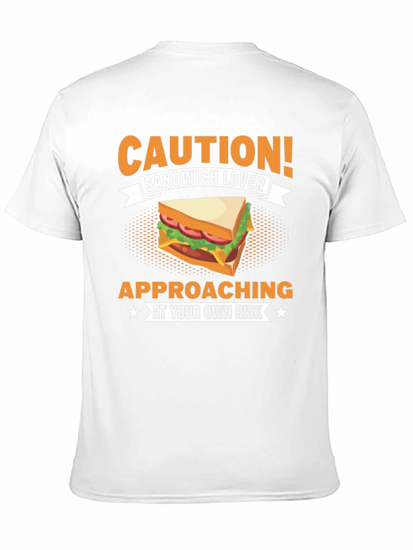 Black Sandwich Lover T-Shirt - Caution Approaching Funny Foodie Tee view 11