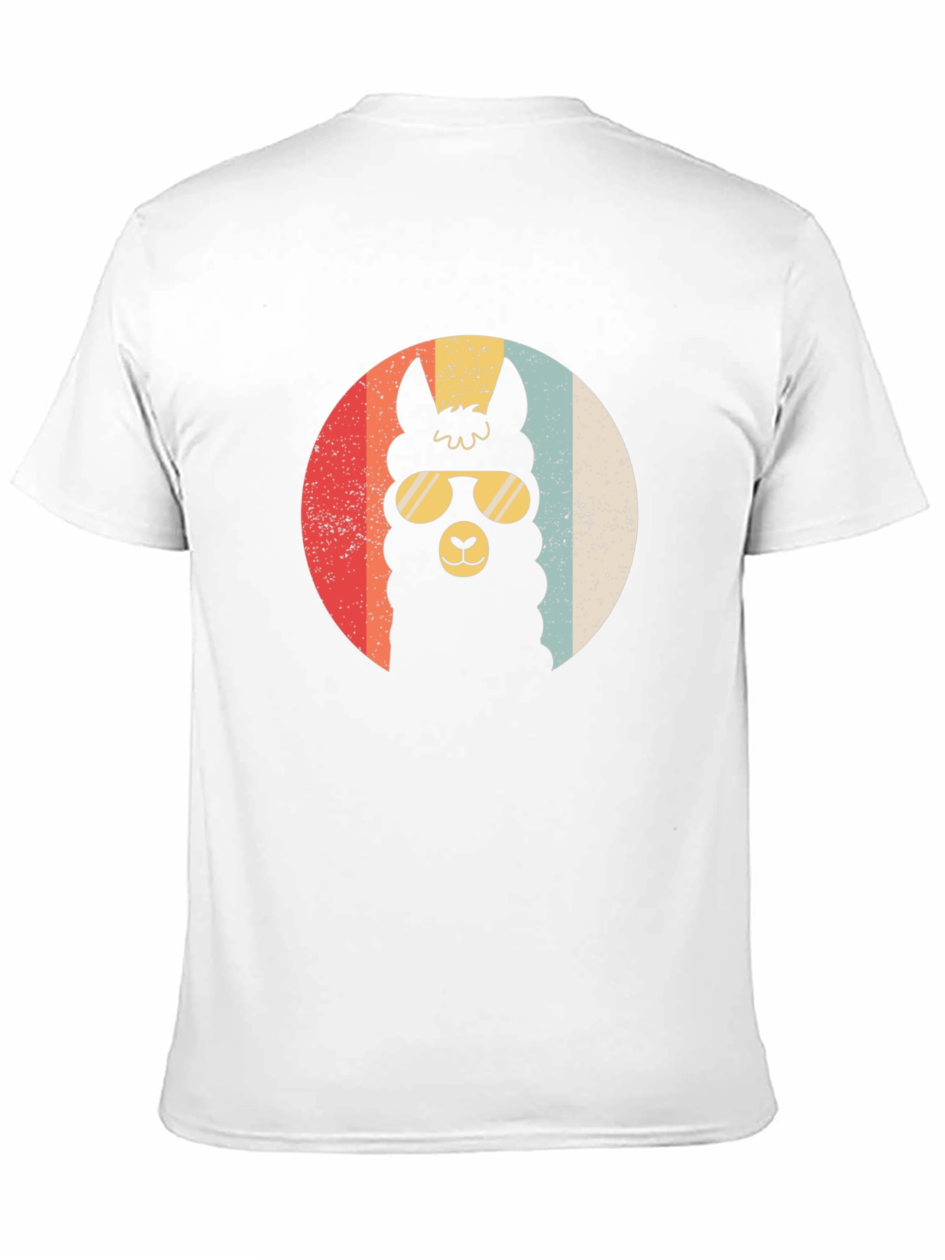 Black Retro Llama T-Shirt - Cool Alpaca in Sunglasses view 11