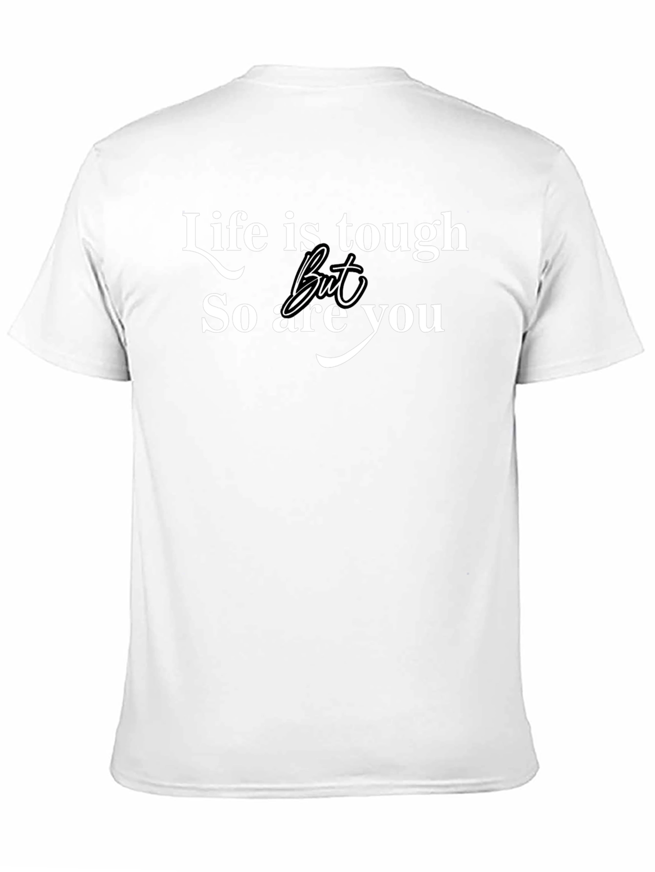 Black Life Is Tough T-Shirt - Motivational Tee view 11