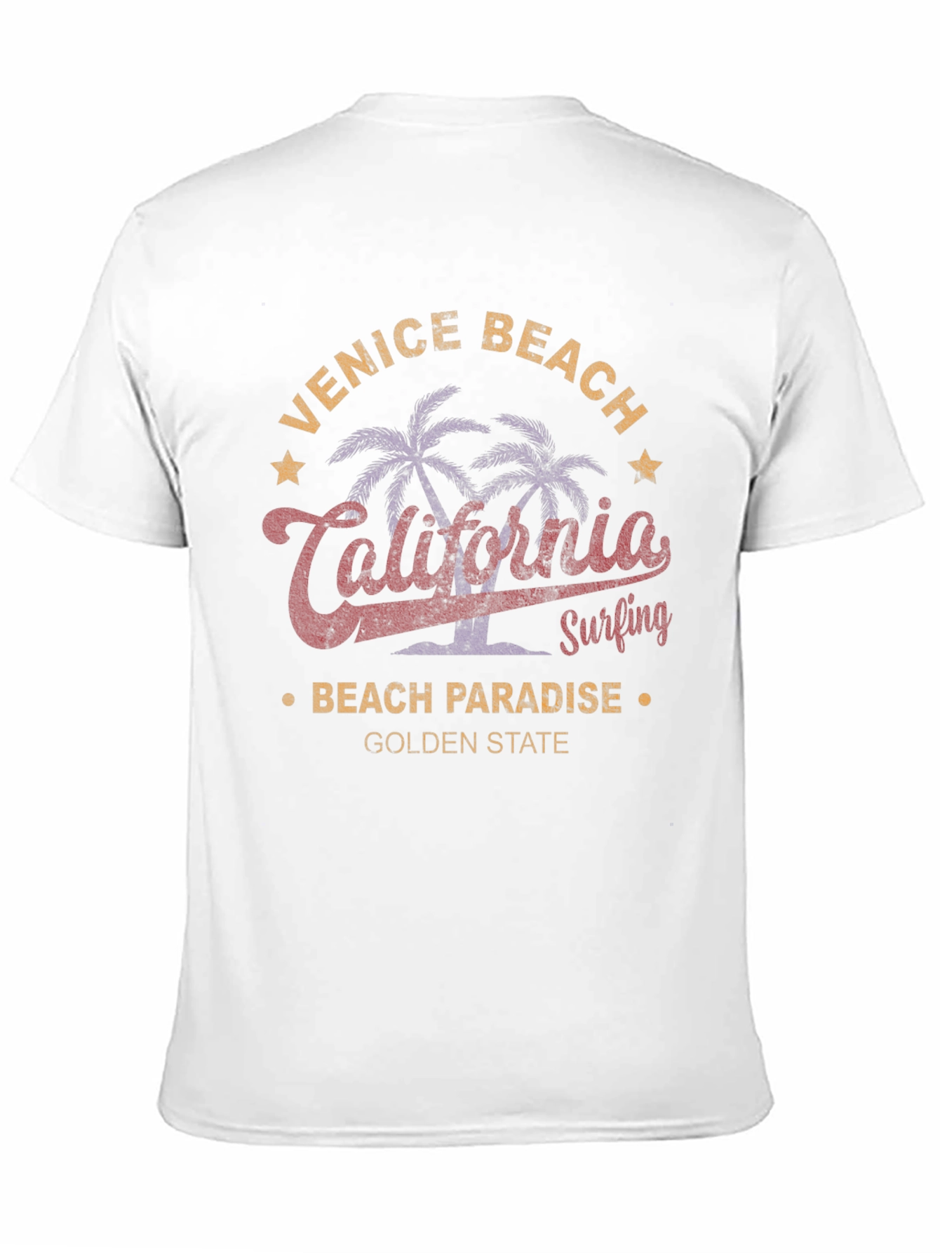 Black Venice Beach California Surfing Graphic T-Shirt view 11