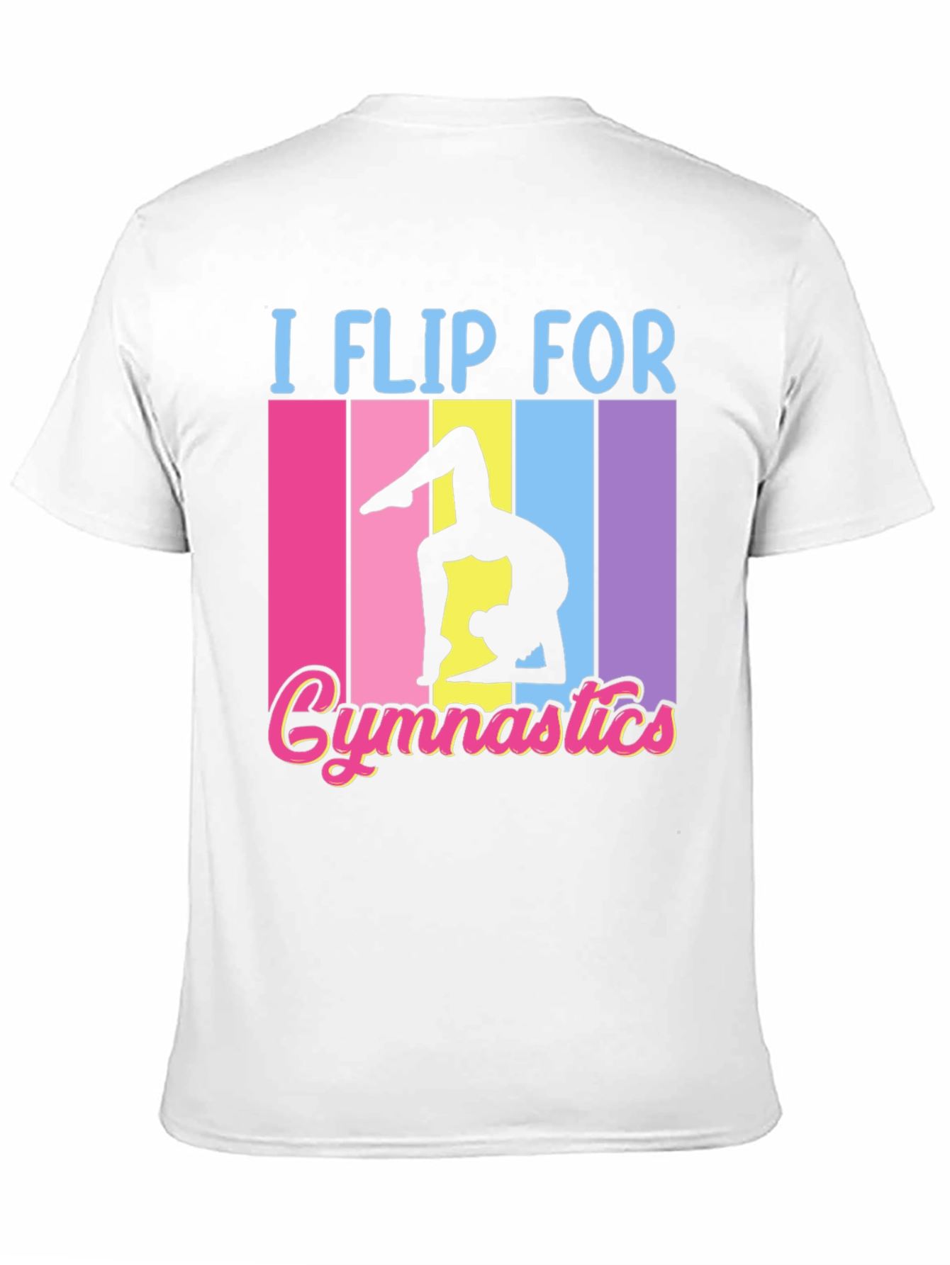 Black I Flip For Gymnastics Black T-Shirt view 11