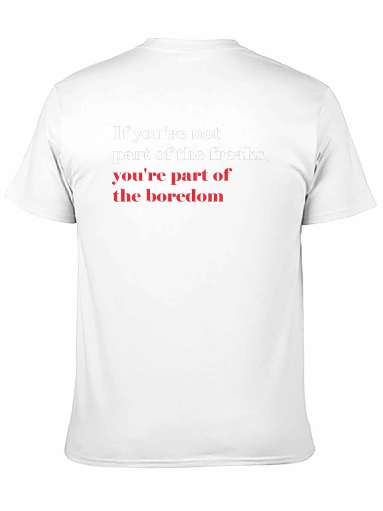 Black Freaks or Boredom Graphic Tee - Trendy Slogan T-Shirt view 11