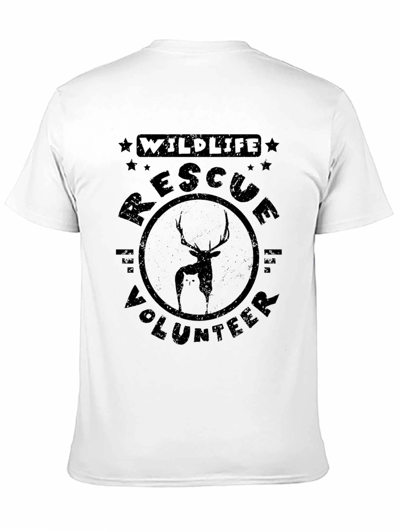 Black Wildlife Rescue Volunteer Graphic Tee view 11