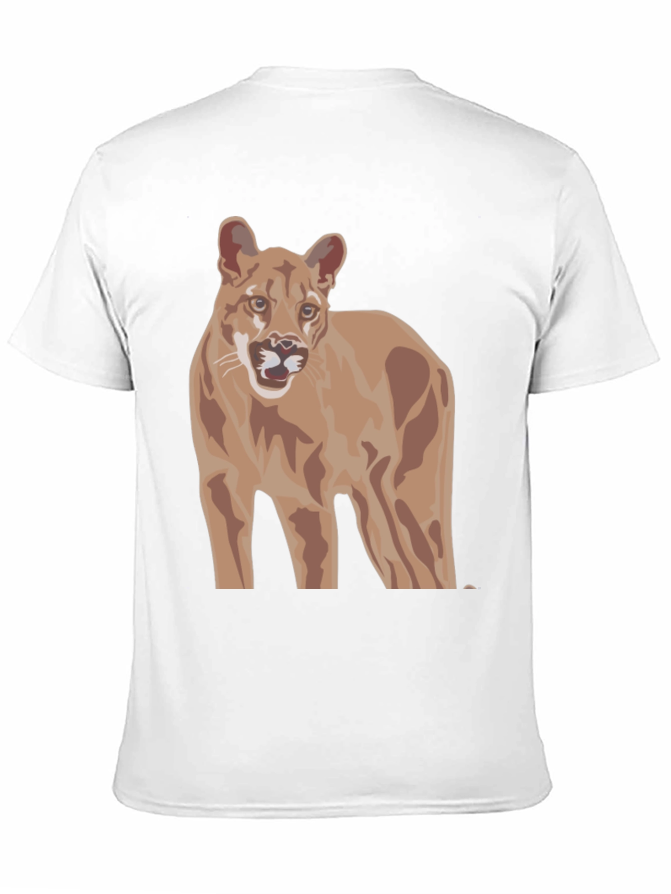 Black Cougar Graphic Tee -  Unisex Black T-Shirt view 11