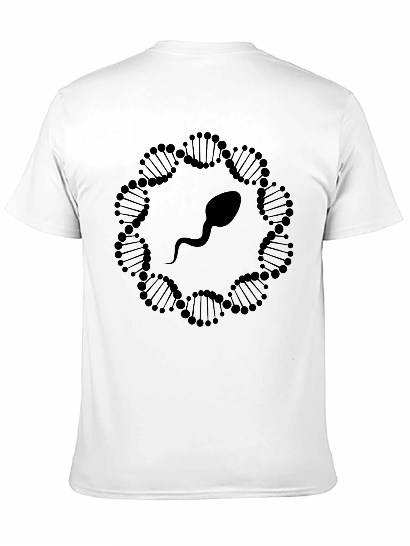Black DNA Sperm Graphic T-Shirt - Black view 11