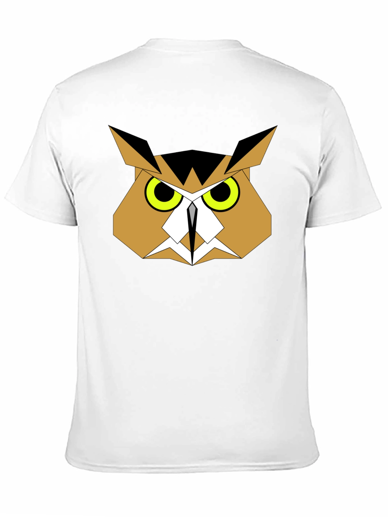 Black Geometric Owl Graphic Tee - Black Cotton view 11