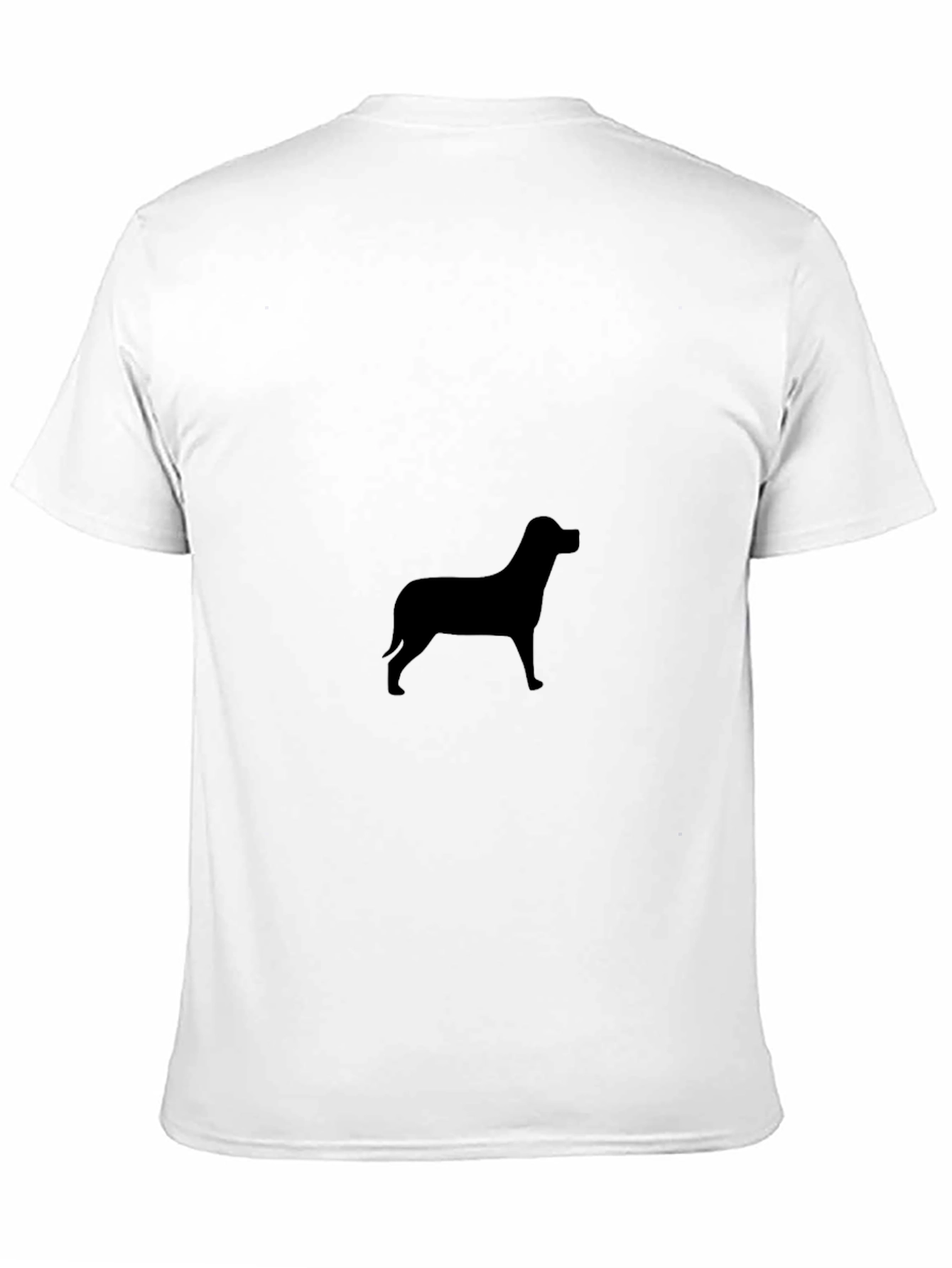 Black Dog Silhouette Black T-Shirt view 11