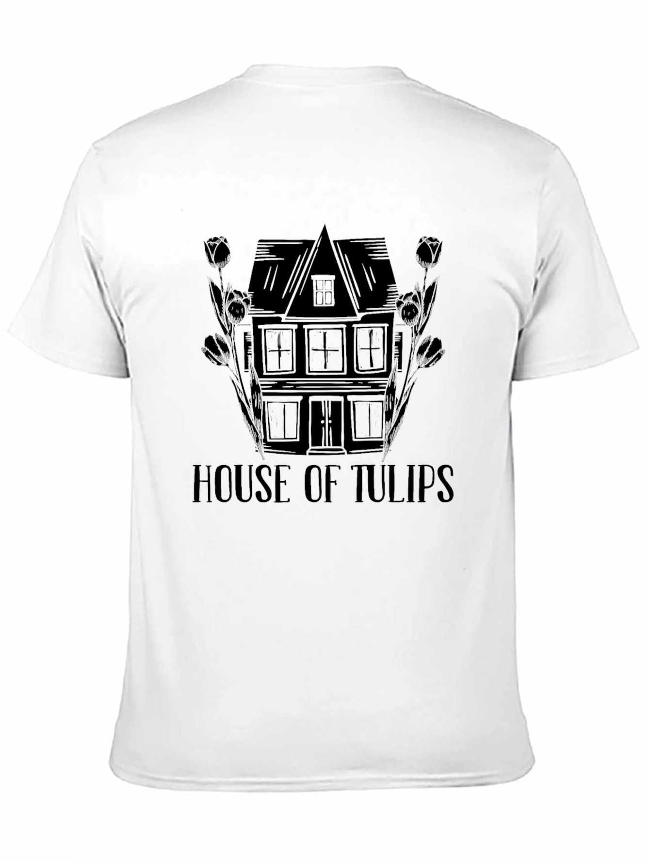 Black House of Tulips Graphic Tee - Black view 11