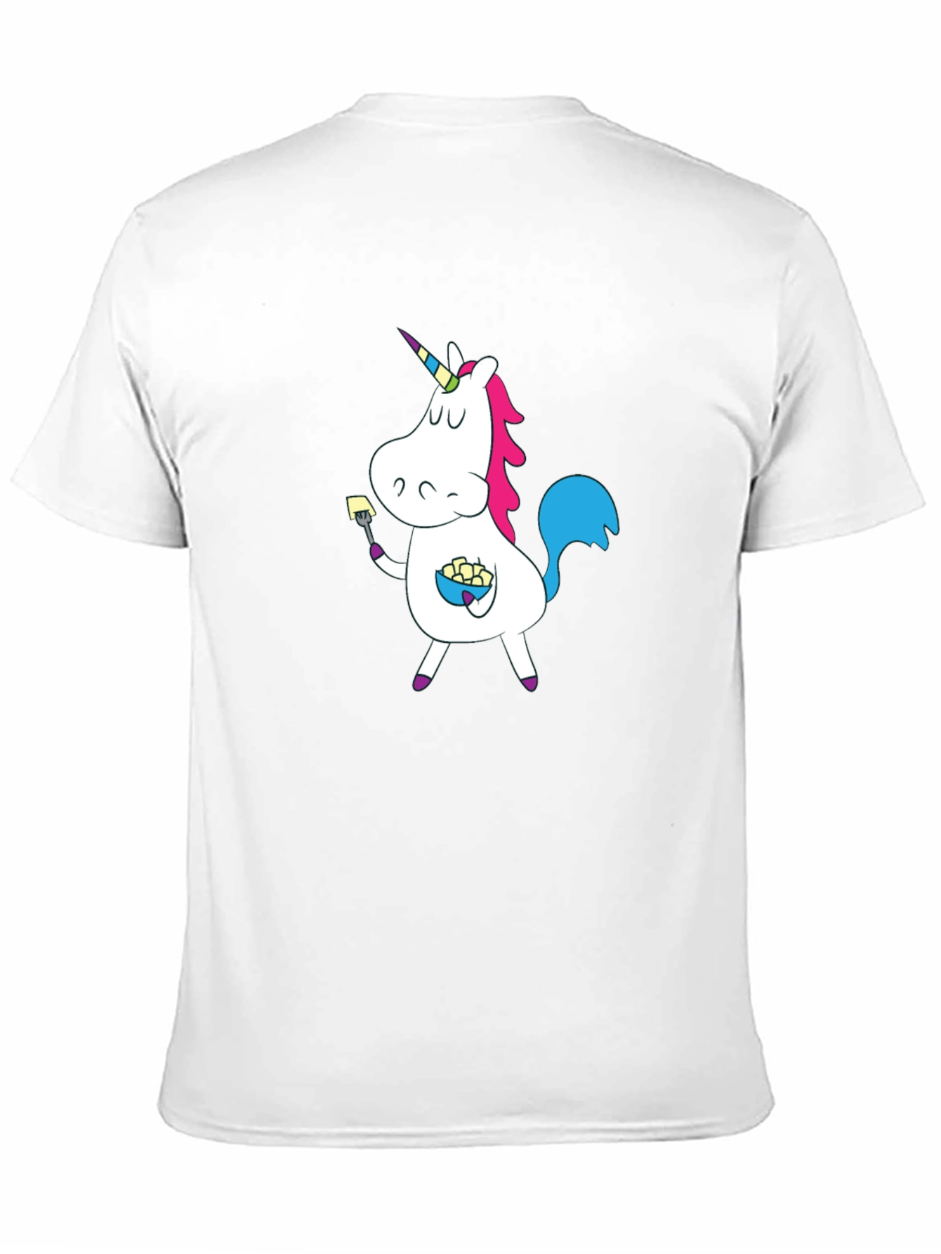 Black Unicorn Eating T-Shirt - Fun Cartoon Graphic Tee view 11