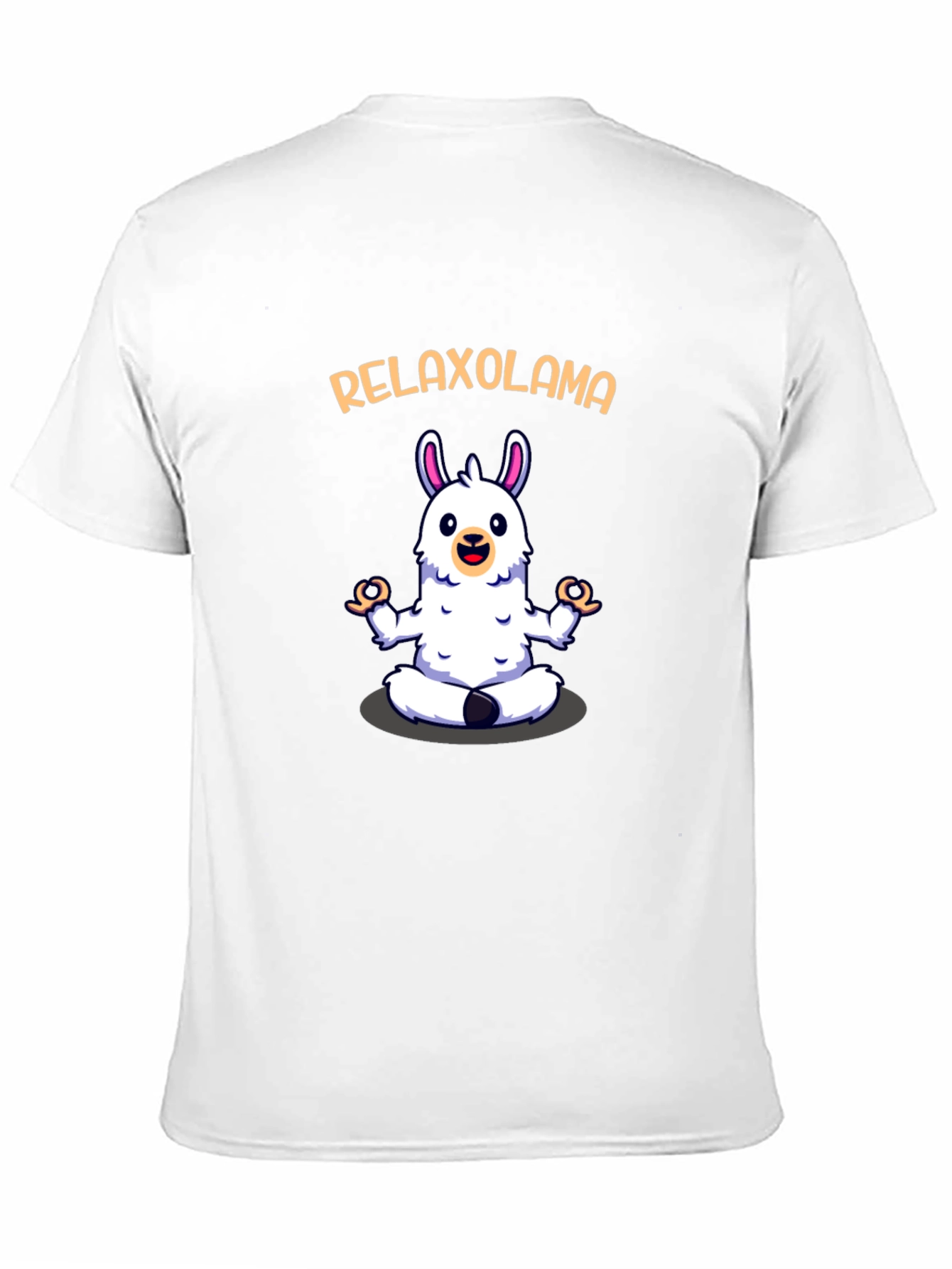 Black Relaxolama Yoga Meditation Black T-Shirt view 11