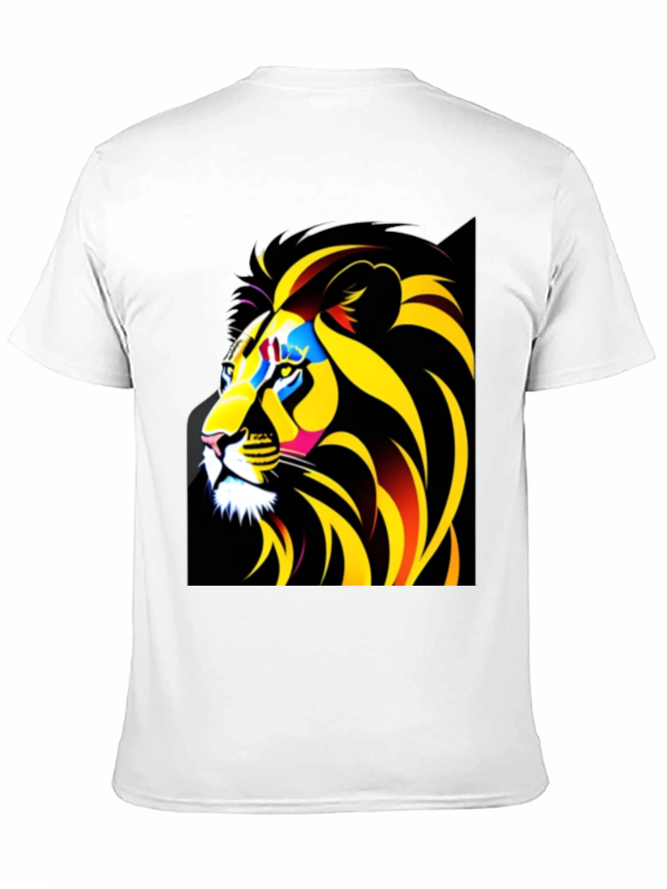 Black Bold Lion Graphic Tee - Black Cotton T-Shirt view 11