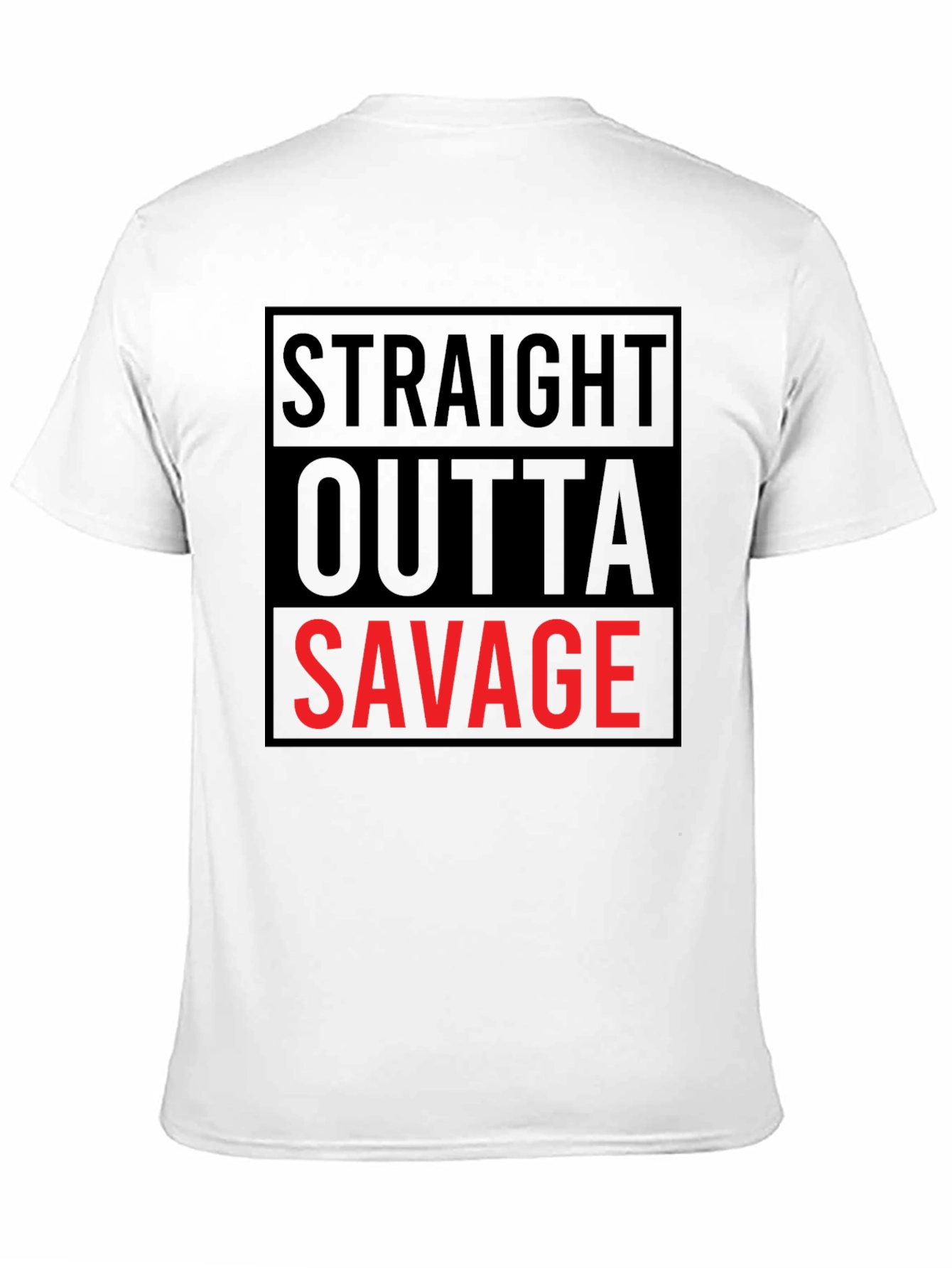 Black Straight Outta Savage Graphic Tee - Bold Statement Shirt view 11