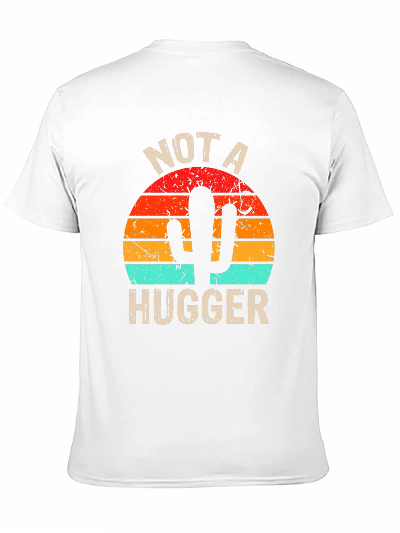 Black Not A Hugger Cactus Graphic T-Shirt view 11