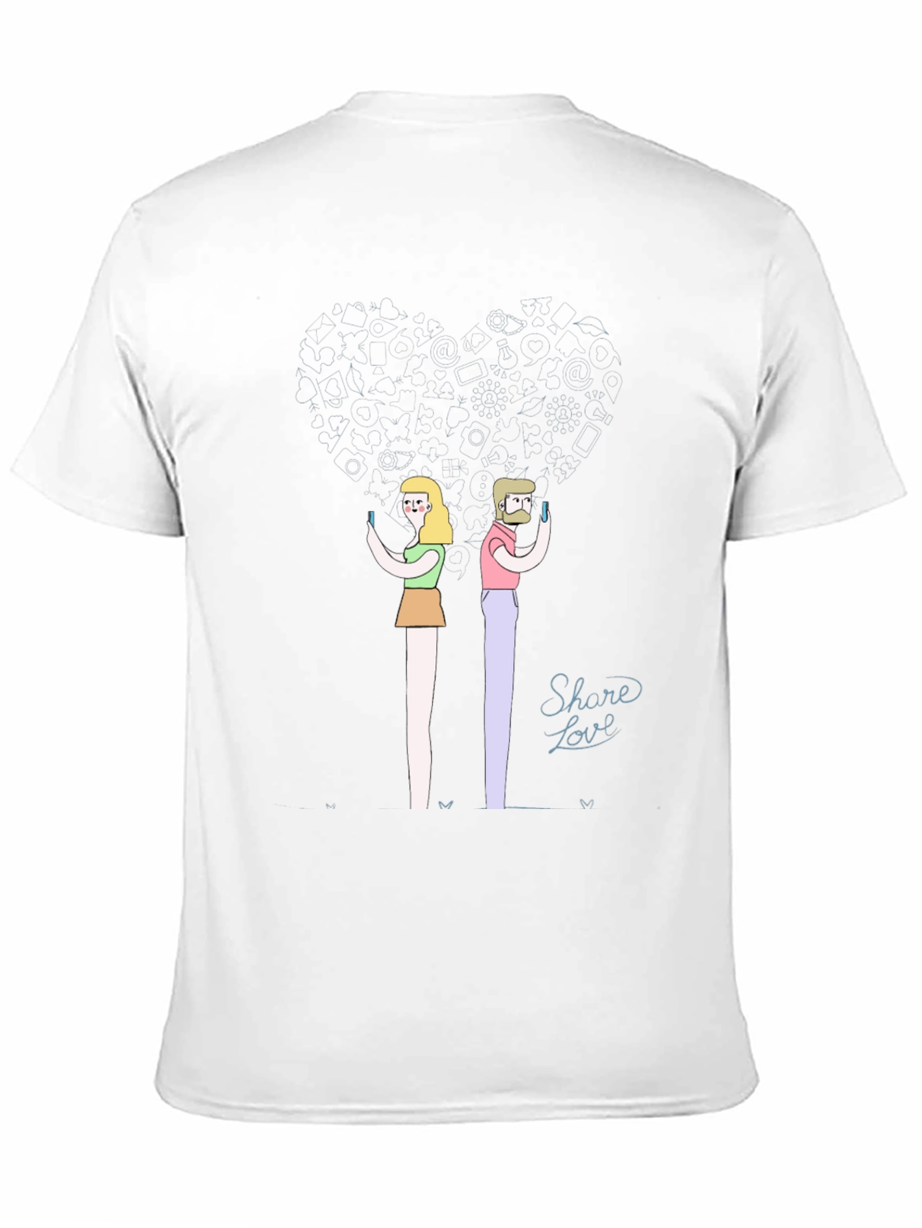 Black Share Love Tee - Modern Social Connection view 11