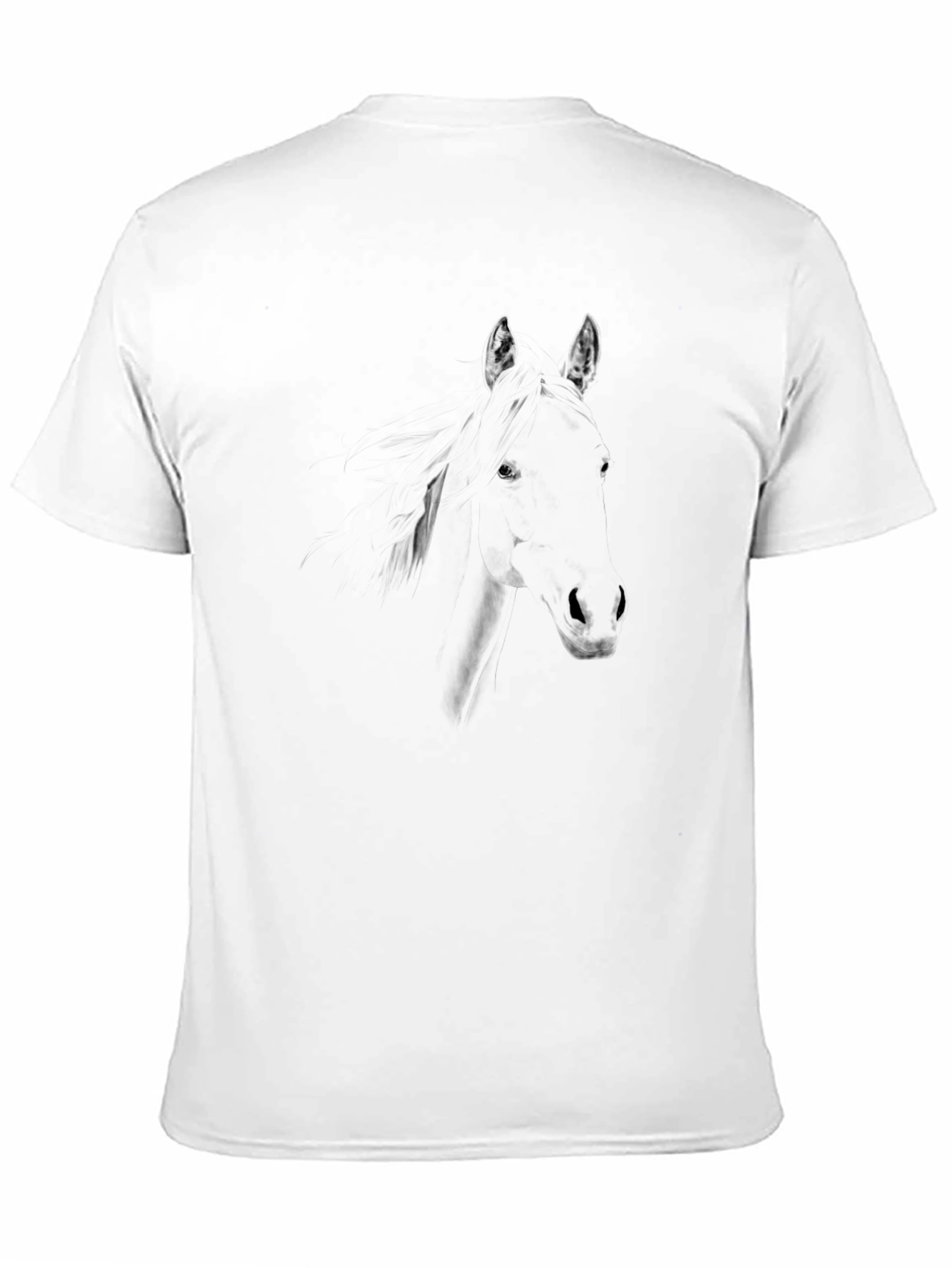 Black Horse Graphic Black T-Shirt - Men's Casual Tee view 11