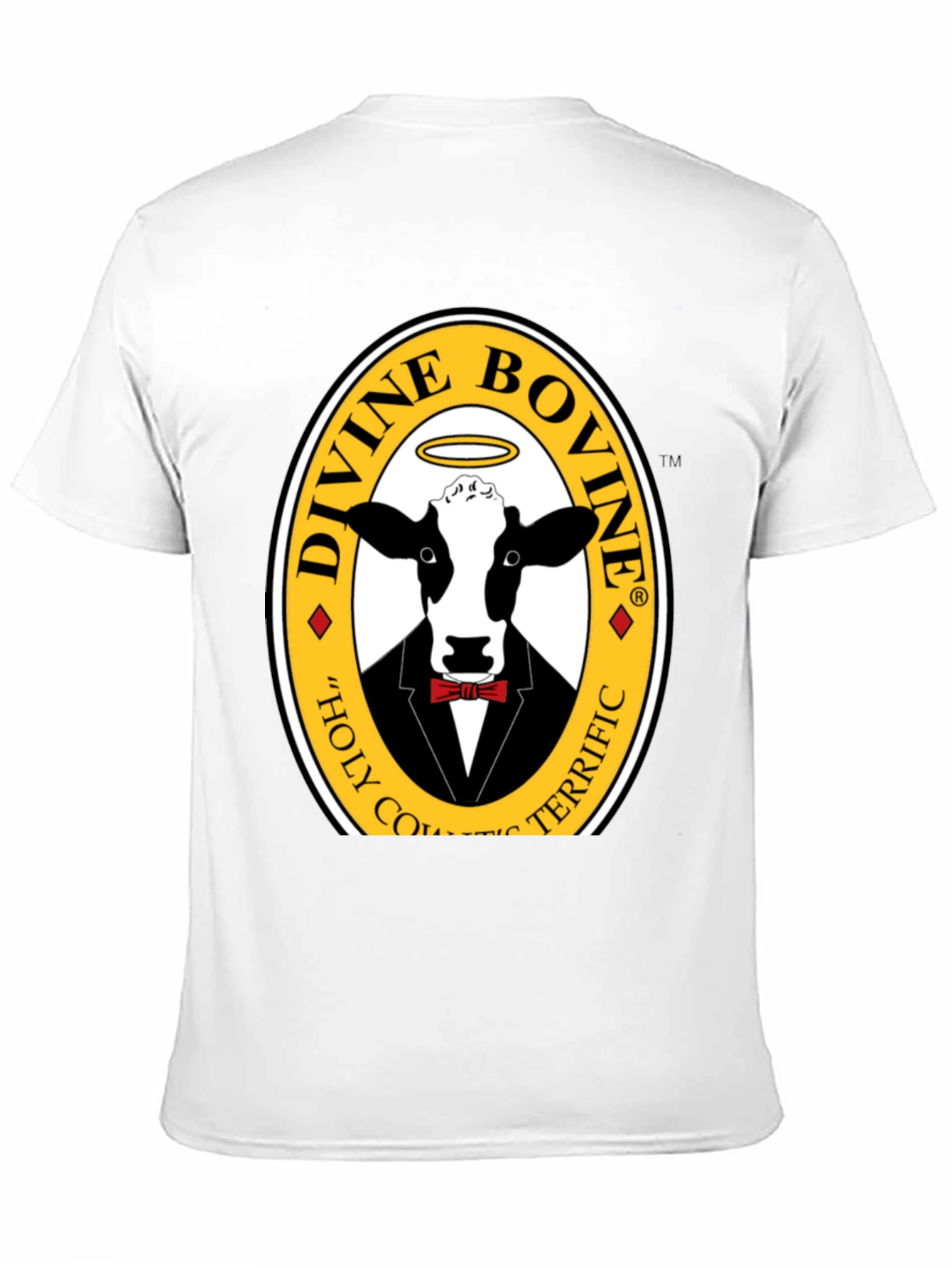 Black Divine Bovine T-Shirt - Holy Cow Terrific Tee view 11
