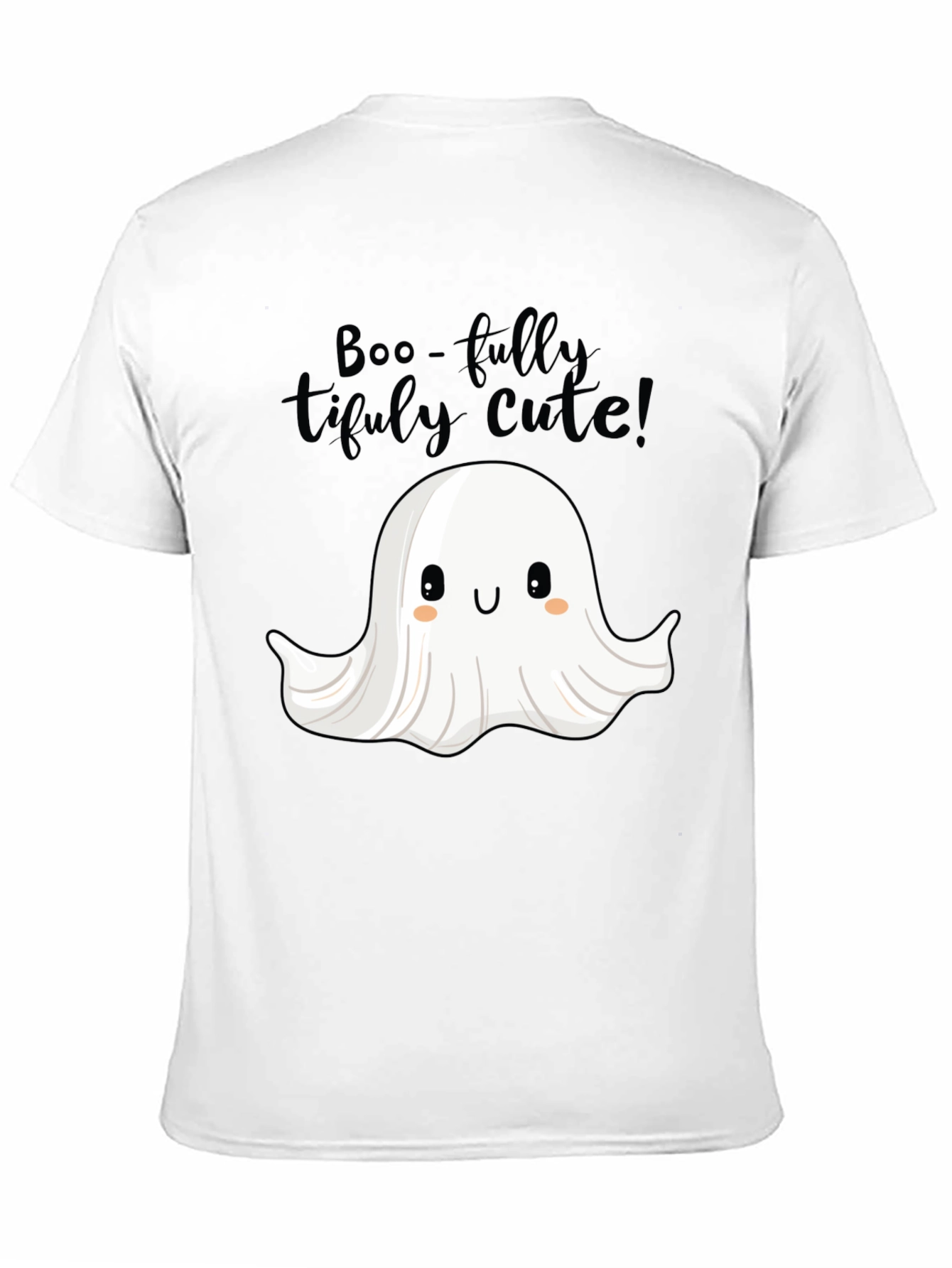 Black Boo-tifully Cute Ghost T-Shirt view 11