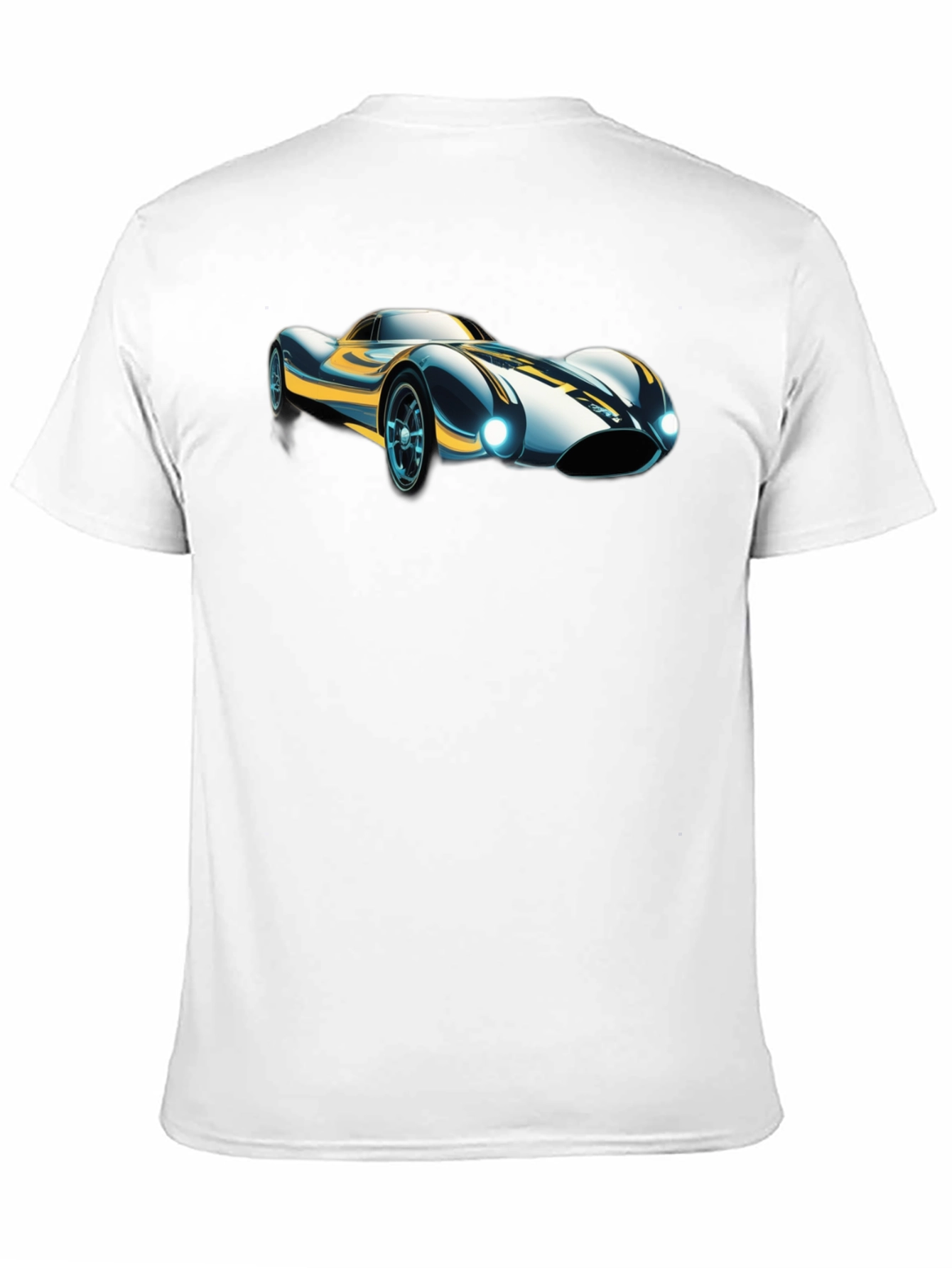 Black Retro Racer T-Shirt - Classic Car Design view 11