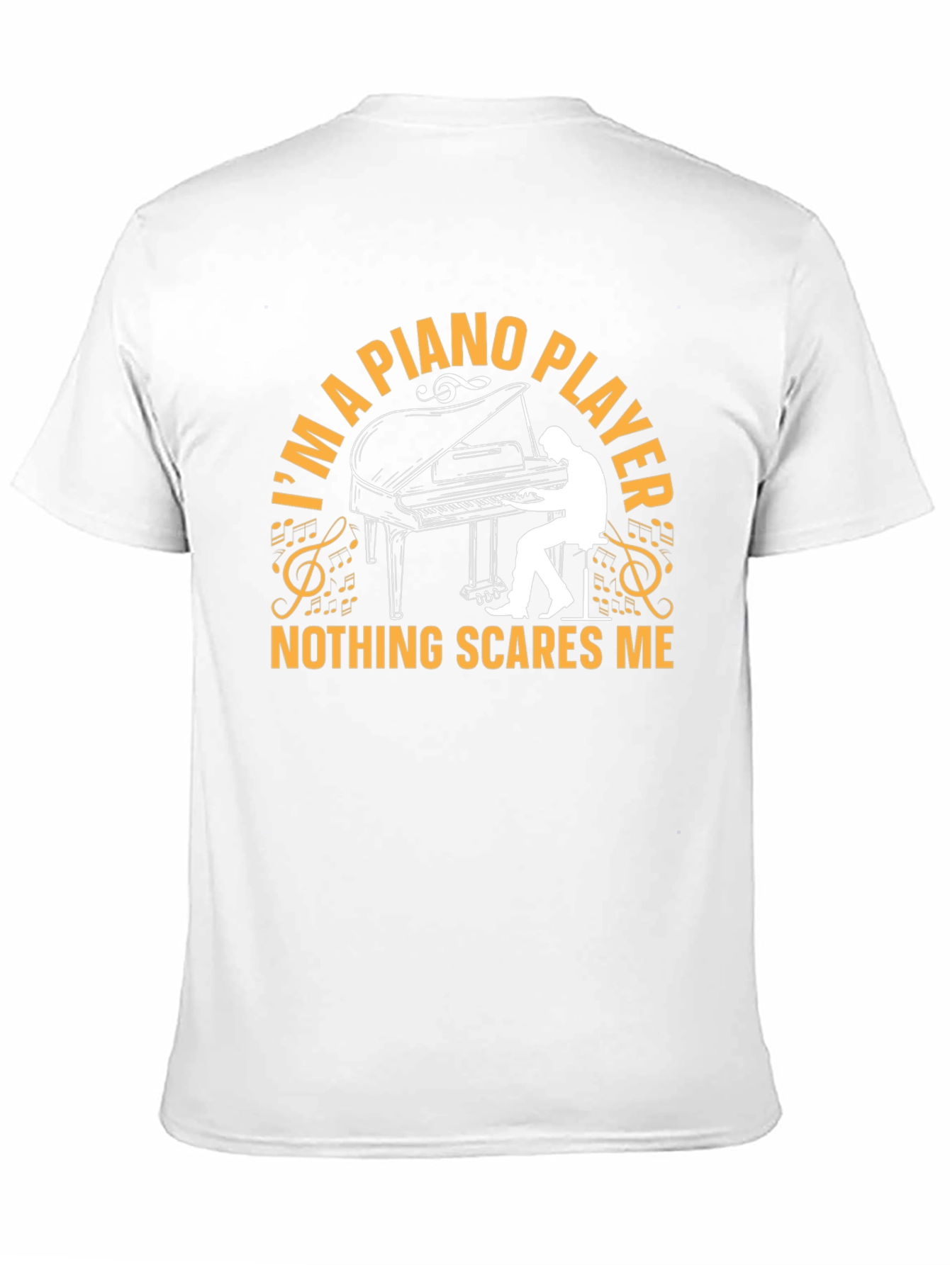 Black Piano Player Graphic T-Shirt - Music Lover Tee view 11