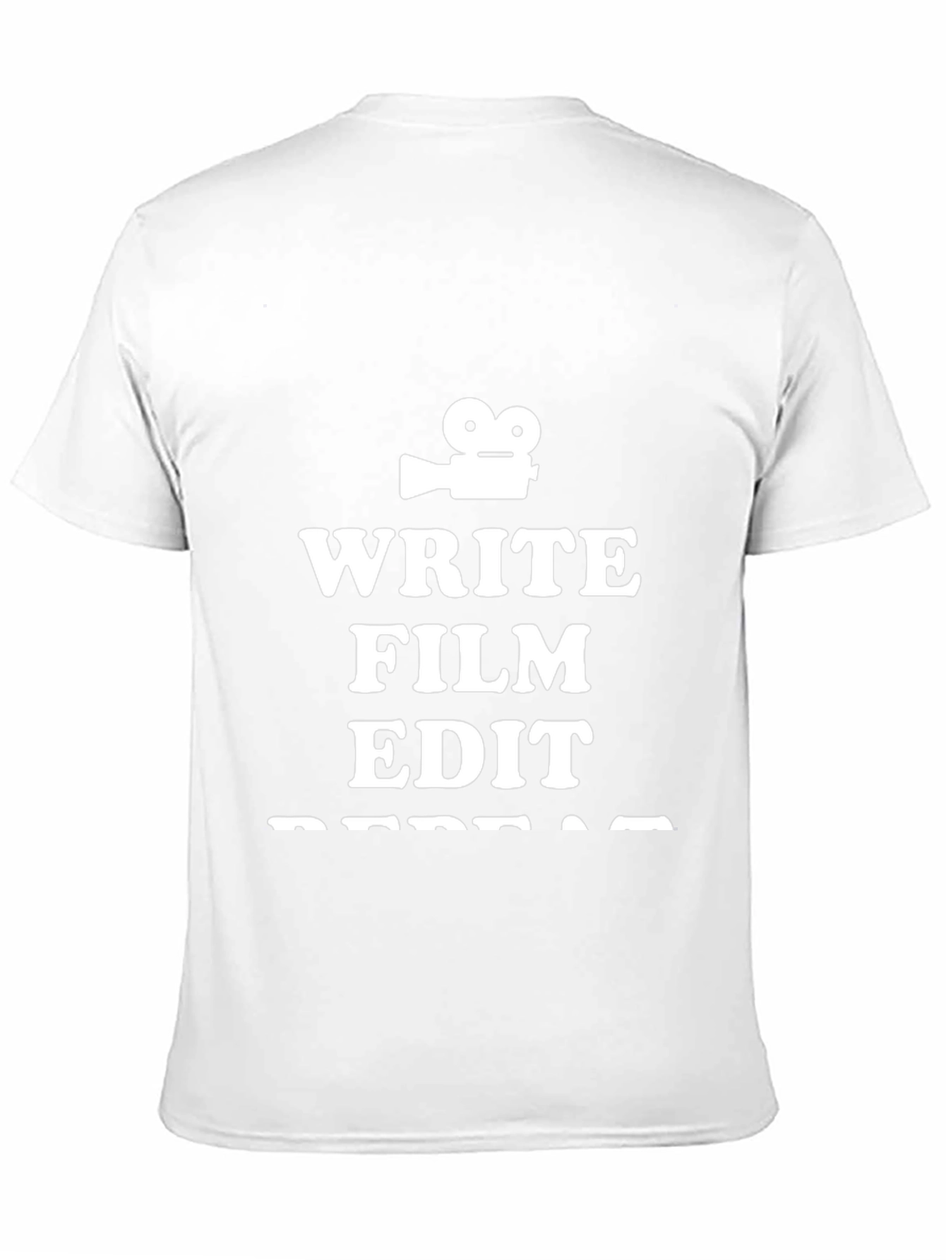 Black Write Film Edit Repeat T-Shirt view 11