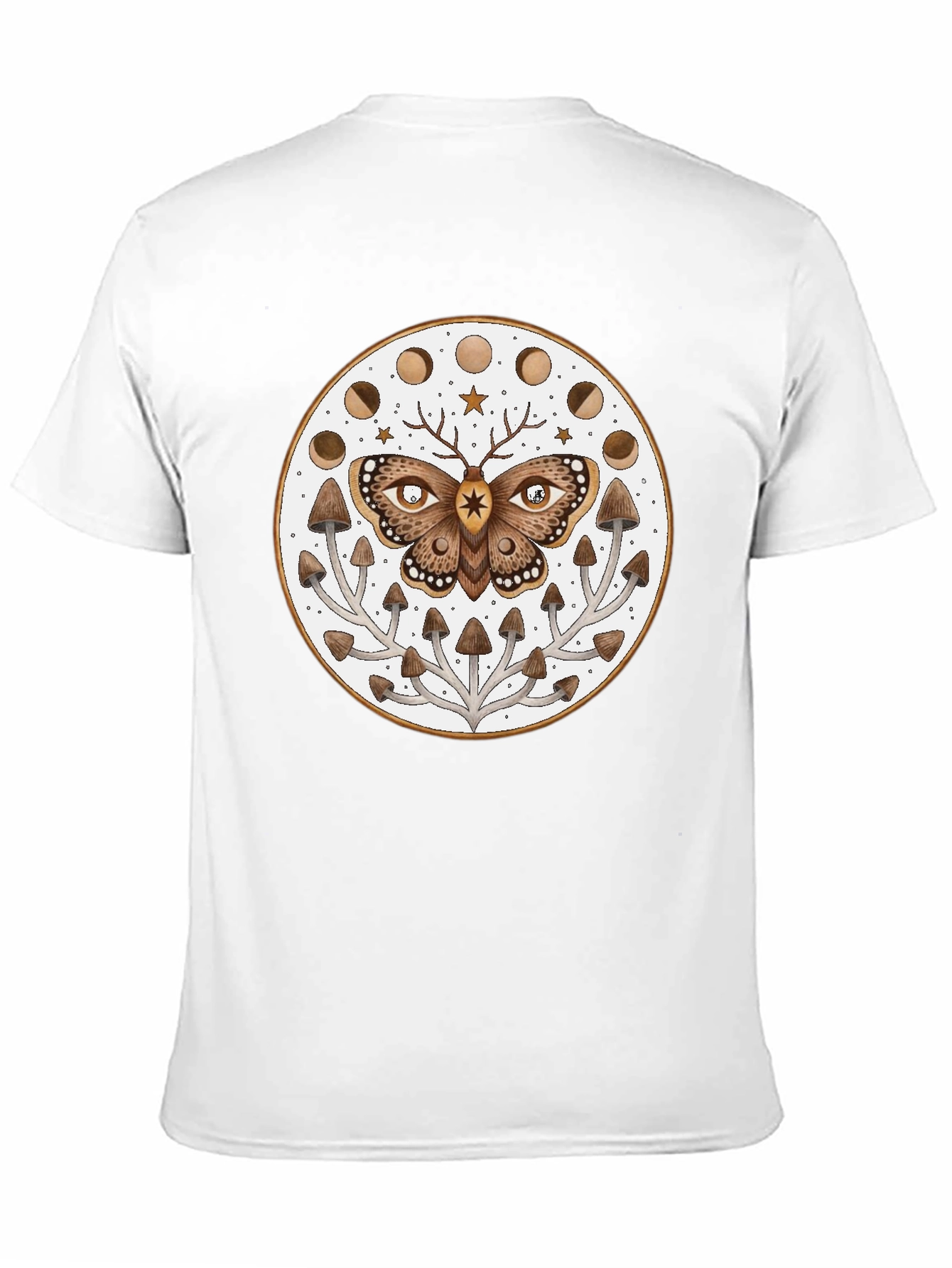 Moth Moon Phase Mushroom T-Shirt - 11