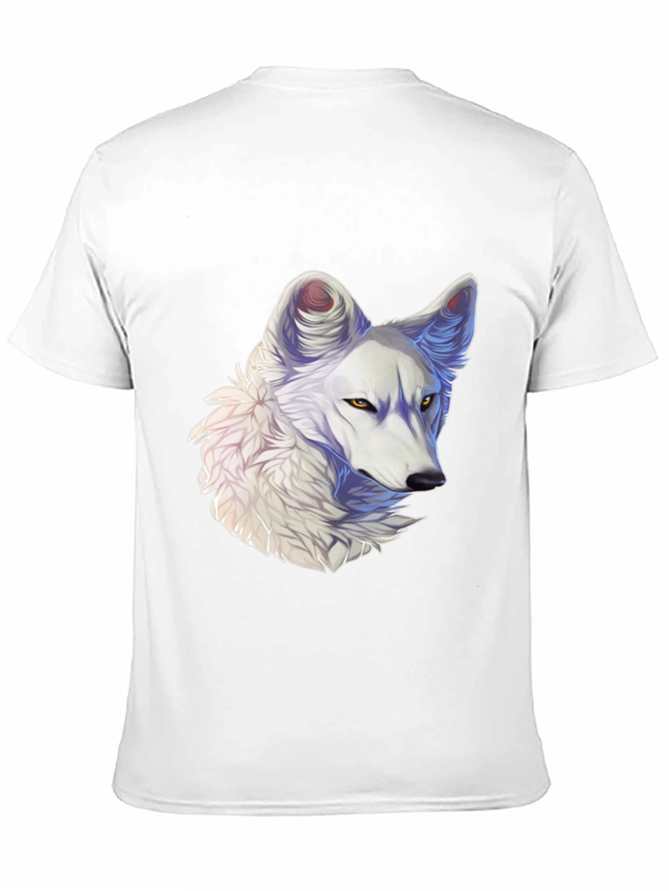Black Arctic Wolf Graphic Tee - Black Cotton Blend view 11
