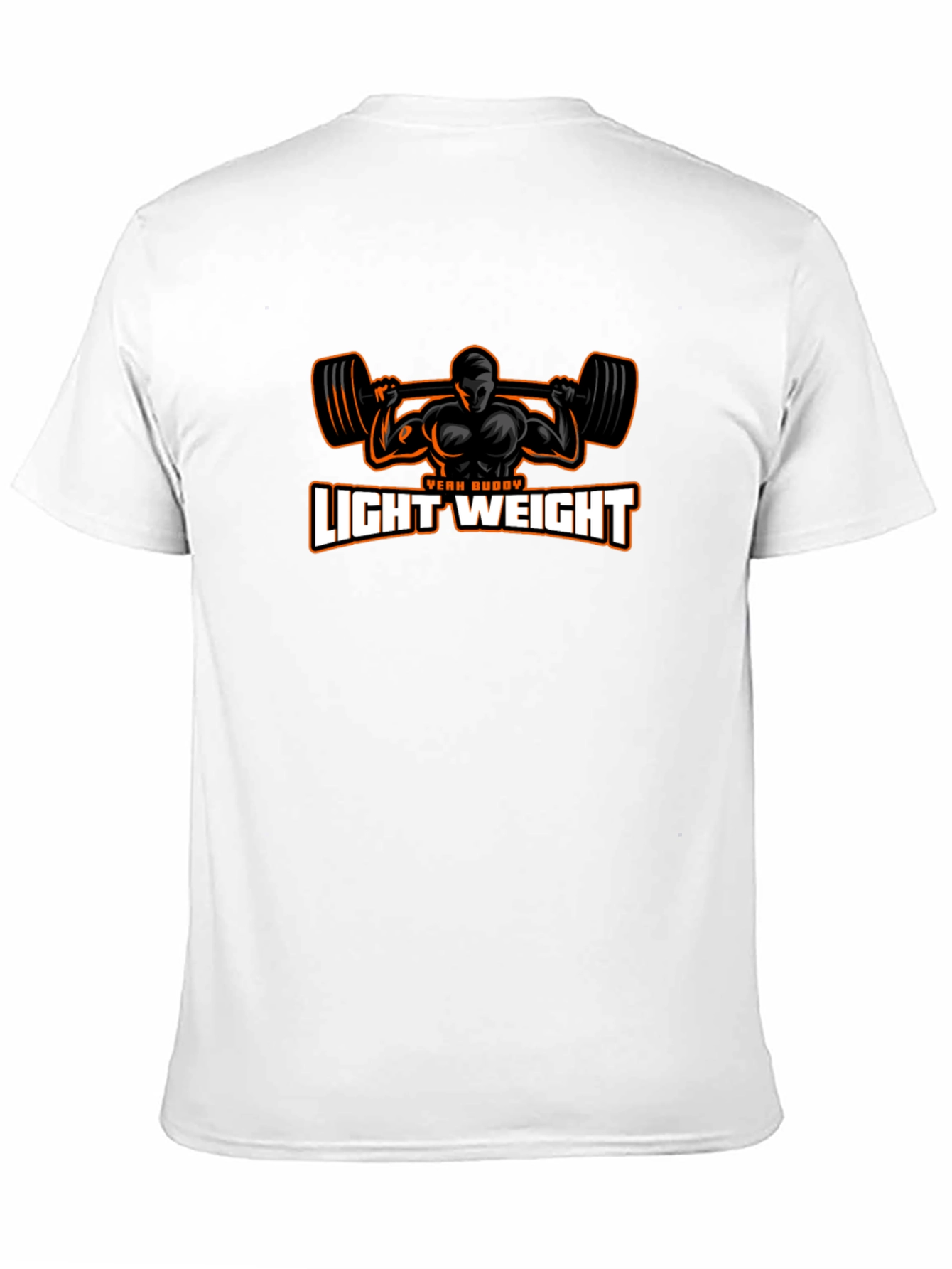 Light Weight, Yeah Buddy! Men's Black T-Shirt - 11