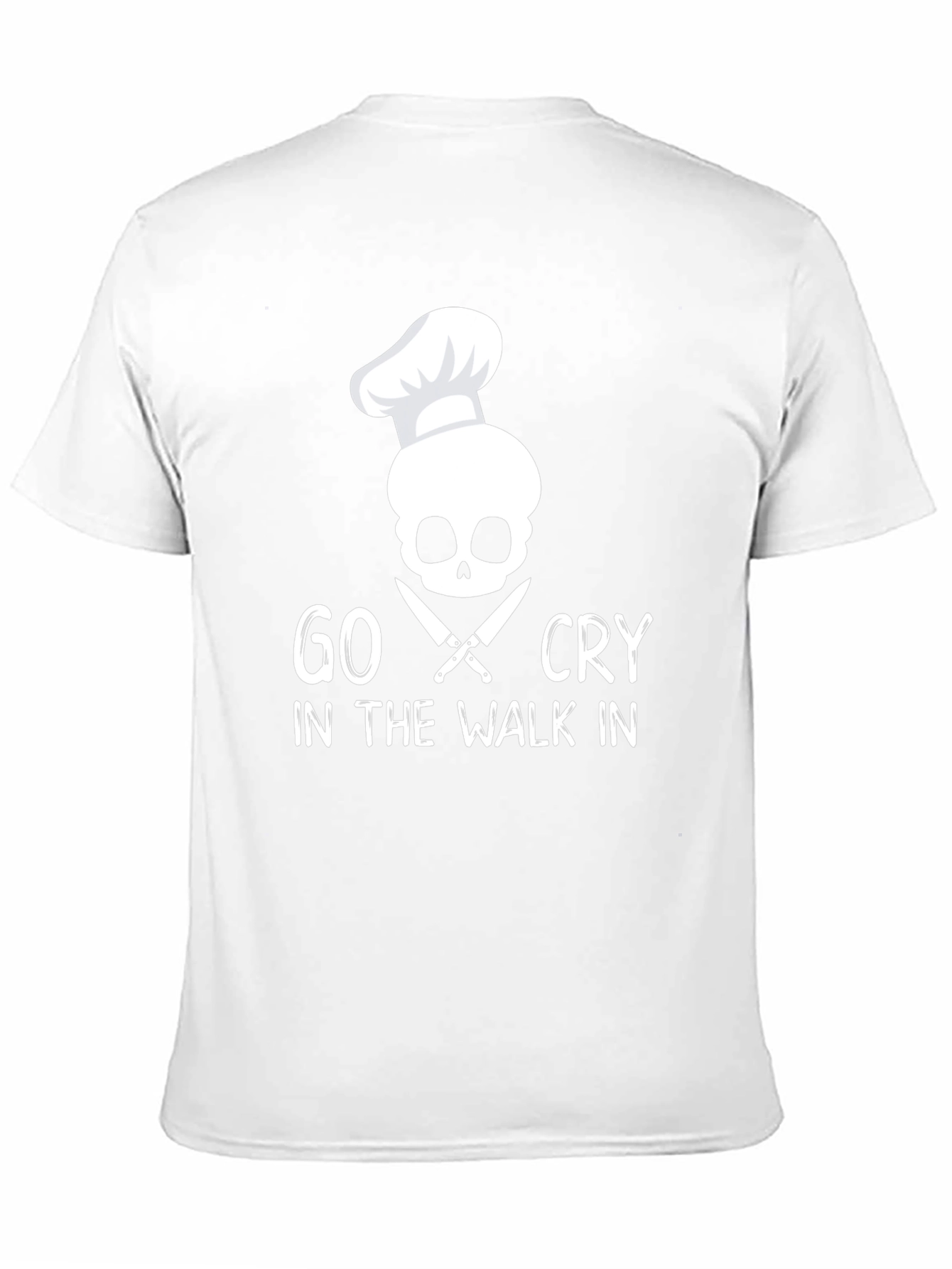 Black Go Cry in the Walk In Chef Skull T-Shirt view 11