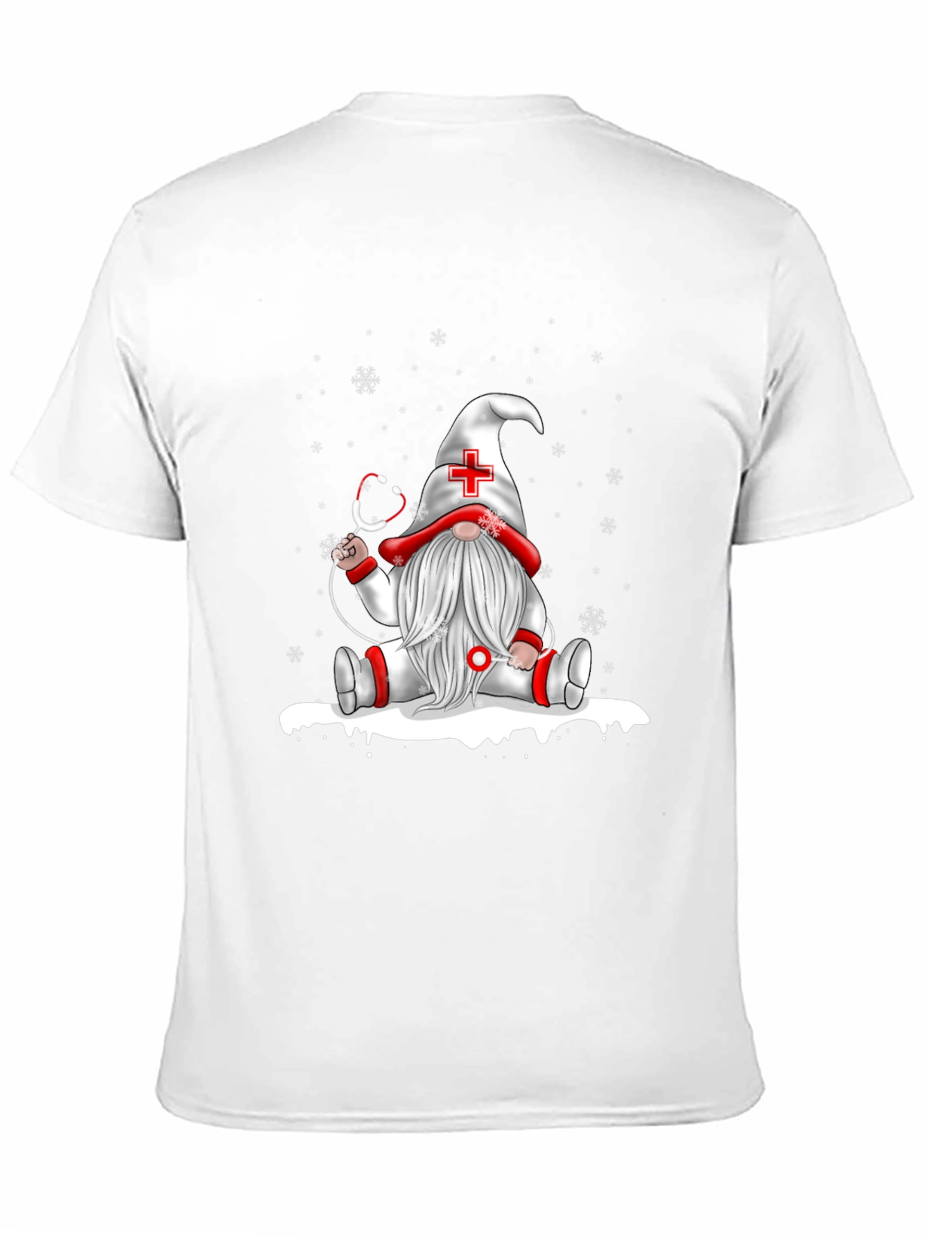 Black Nurse Gnome T-Shirt - Holiday Gift view 11