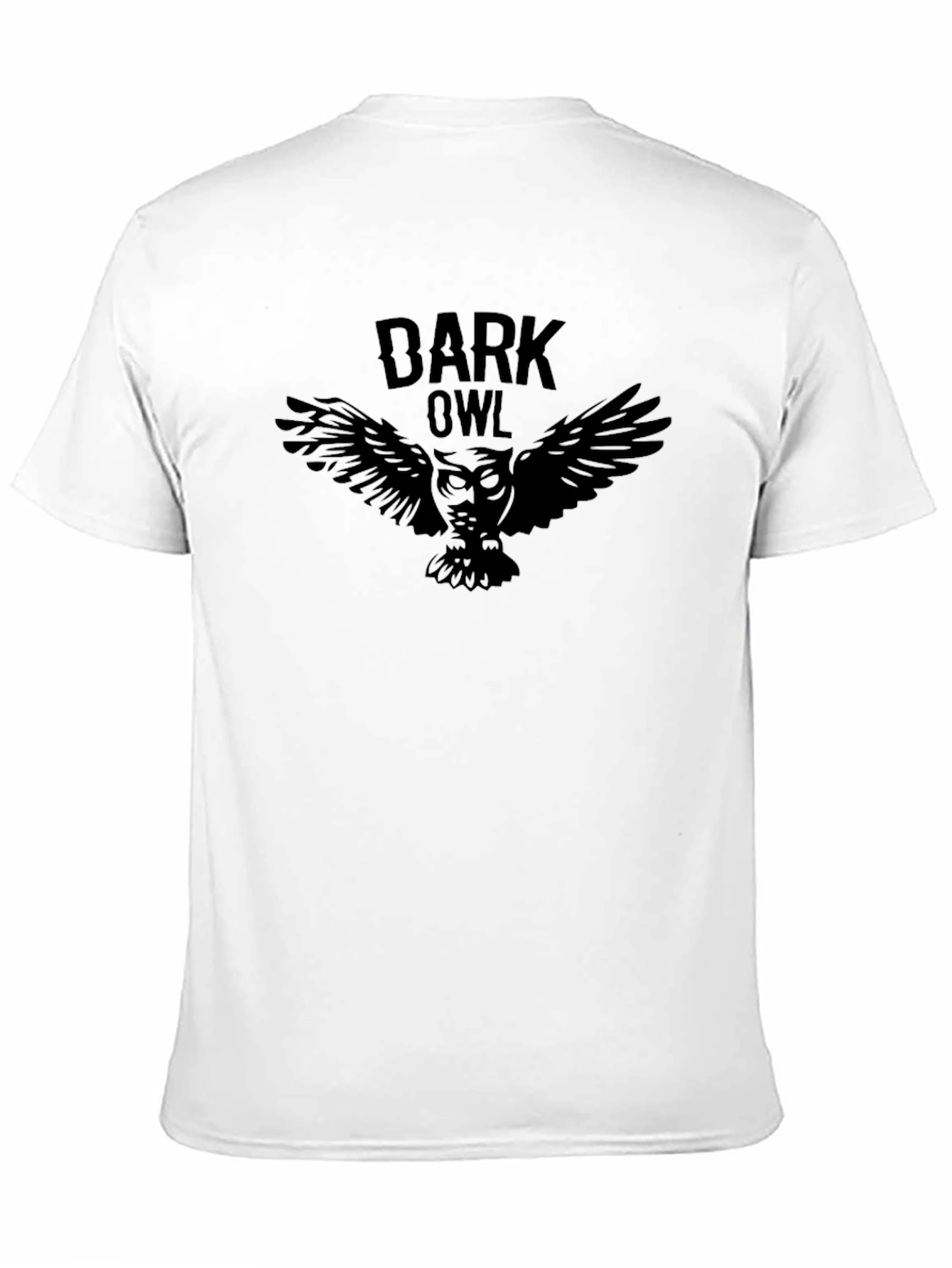 Black Dark Owl Graphic T-Shirt - Premium Black Cotton Tee view 11