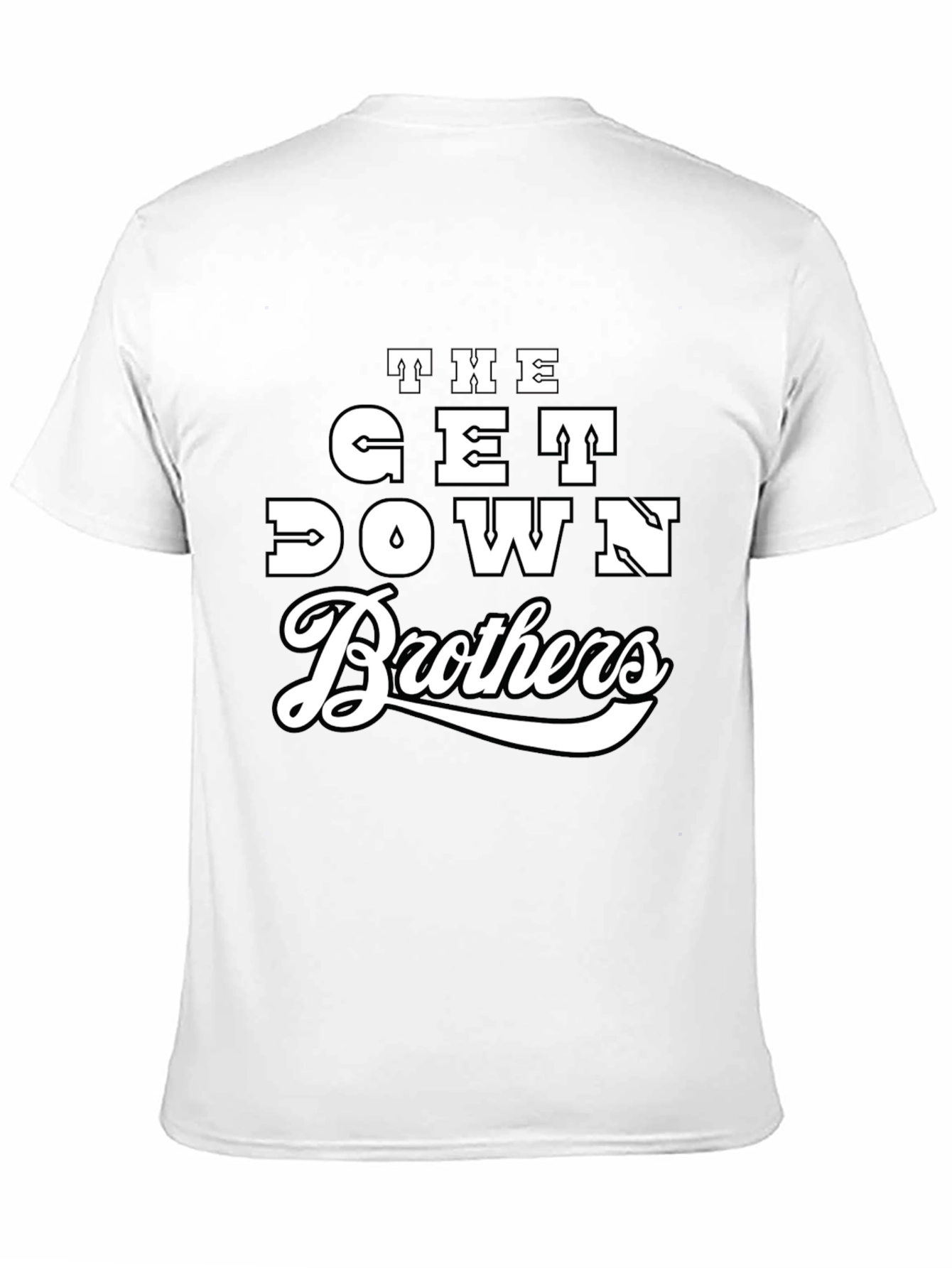 Black The Get Down Brothers Graphic Tee - Trendy Black T-Shirt view 11