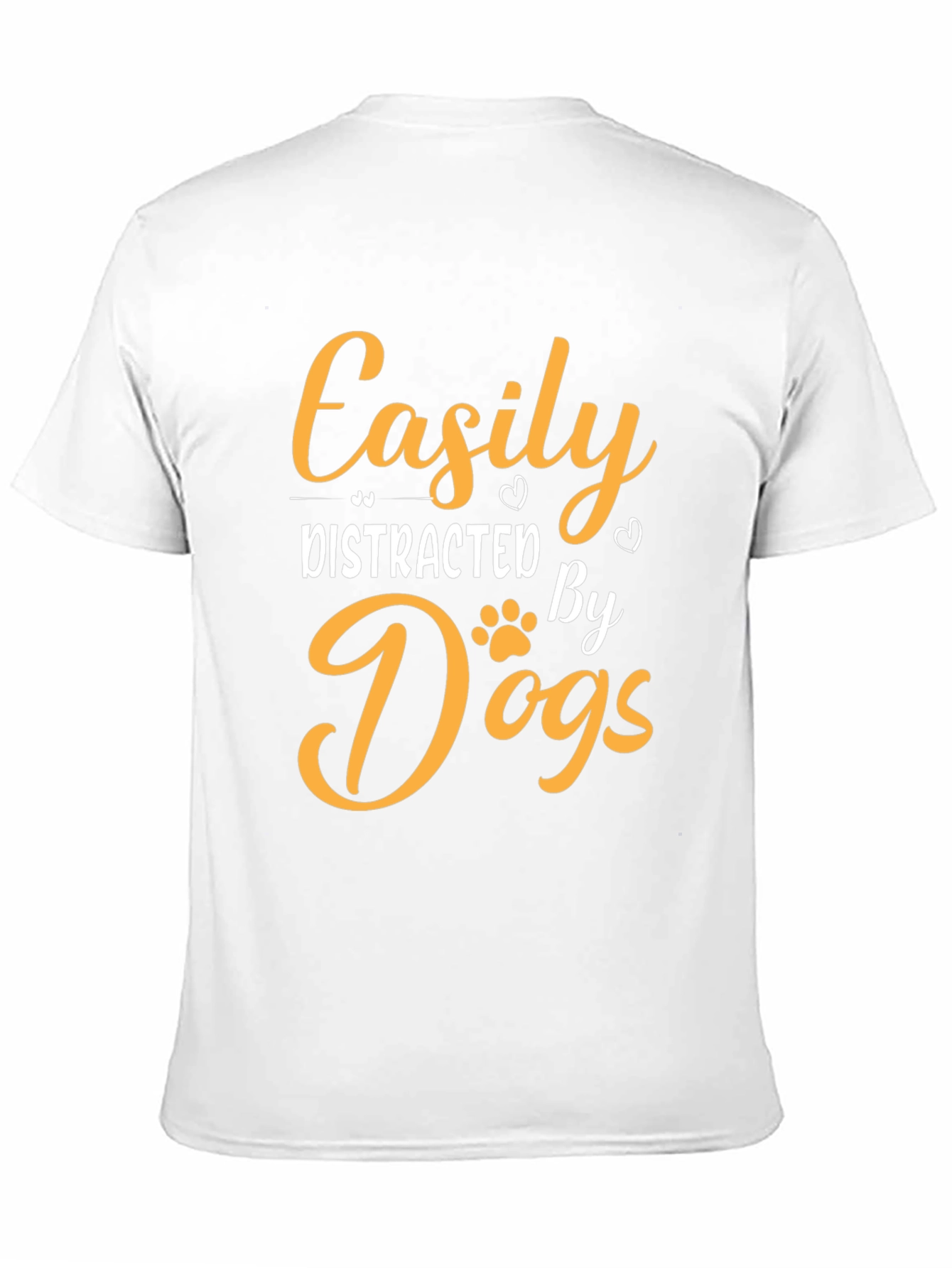Black Easily Distracted By Dogs T-Shirt view 11