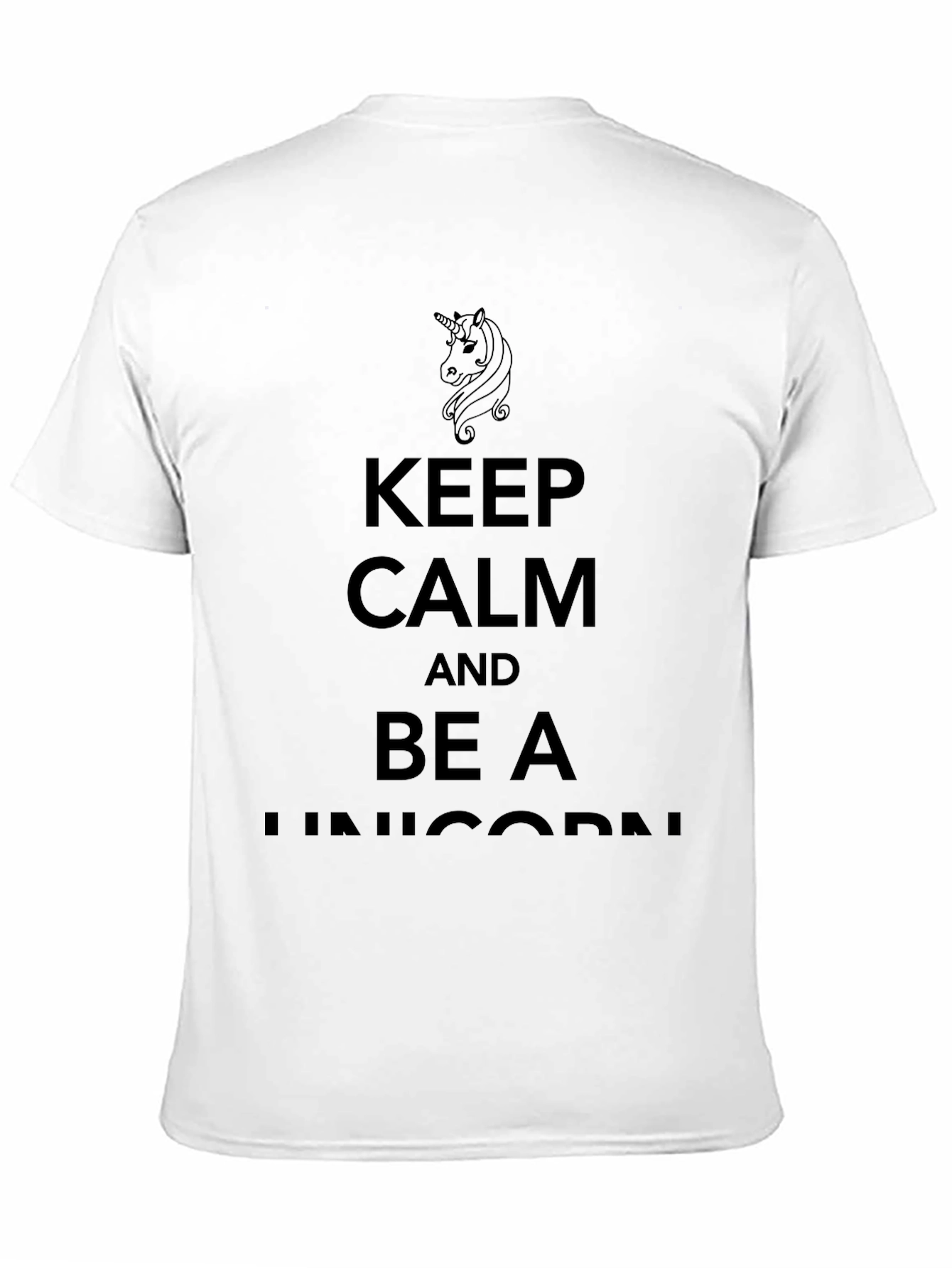 Black Keep Calm and Be A Unicorn T-Shirt view 11