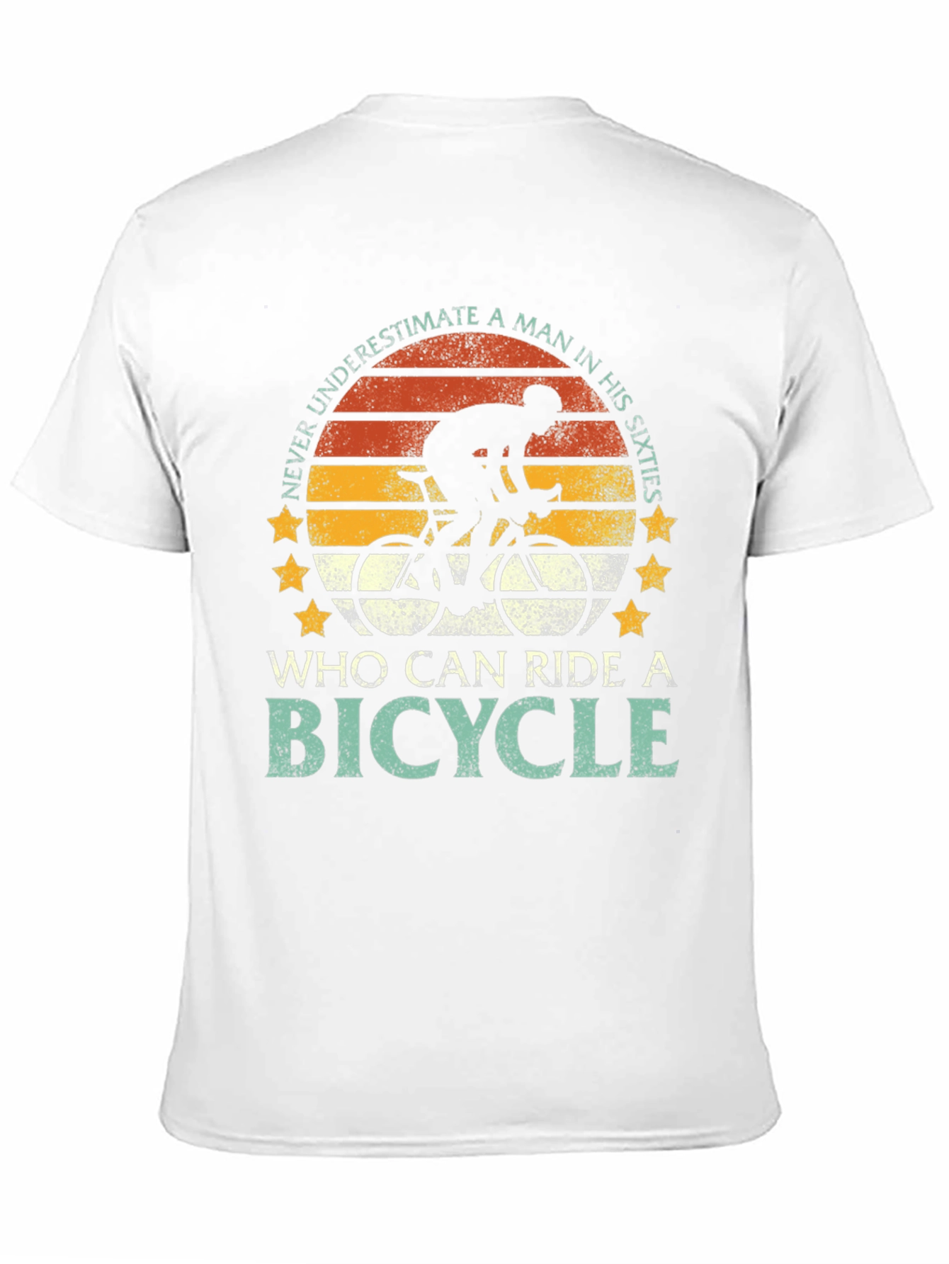 Black Never Underestimate Bicyclist T-Shirt view 11