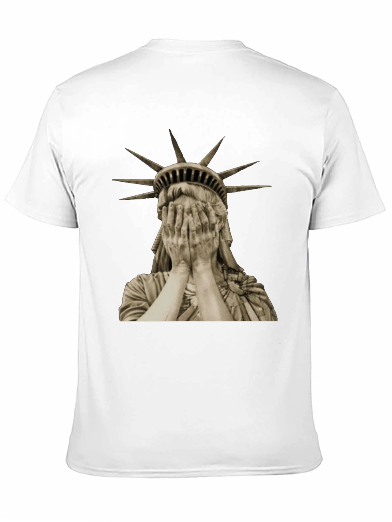 Black Statue of Liberty Crying Graphic Tee view 11