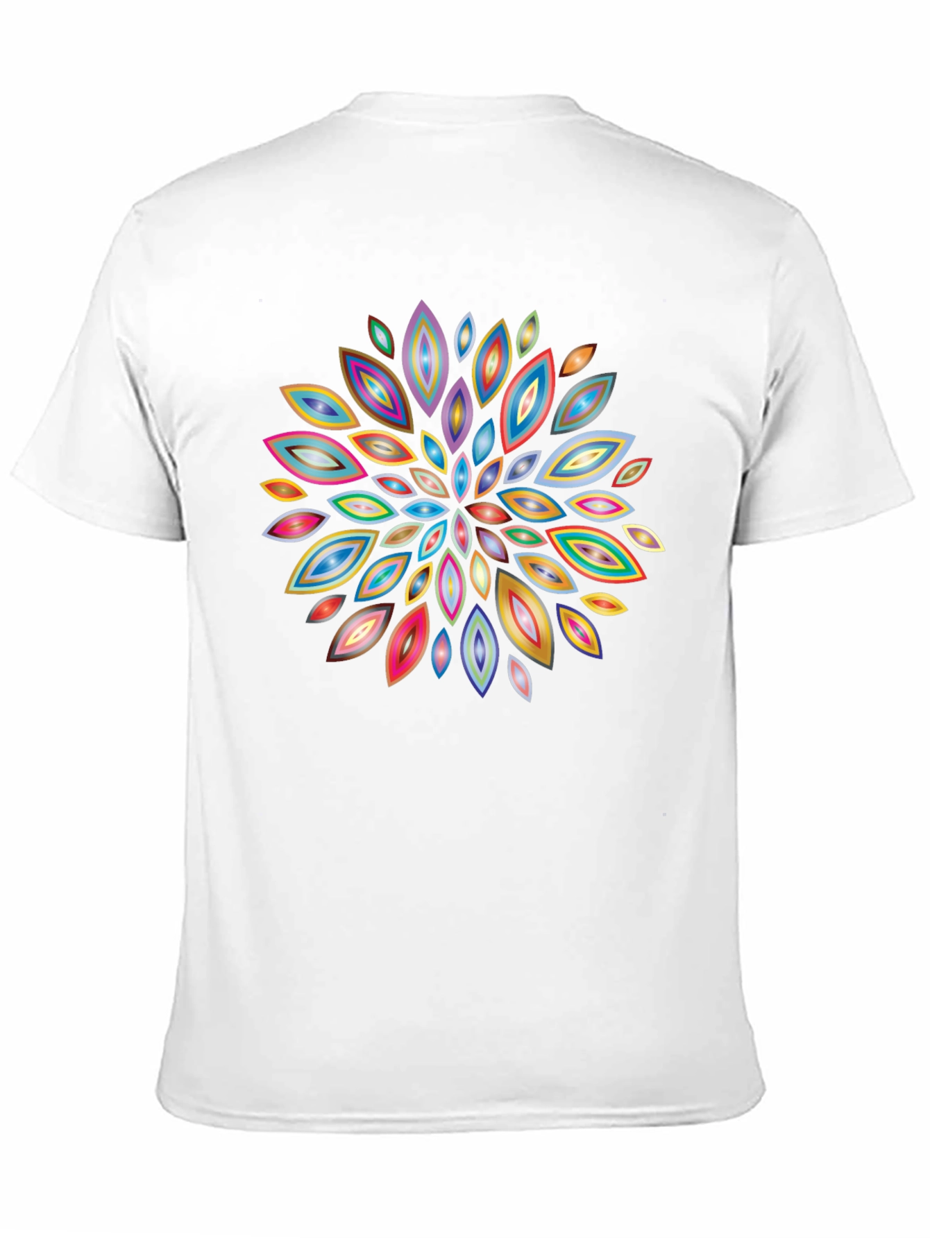 Black Abstract Floral Burst Graphic T-Shirt view 11