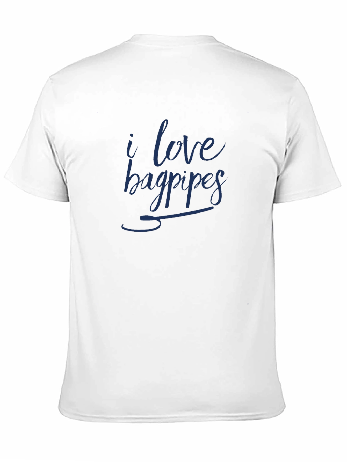 Black I Love Bagpipes T-Shirt view 11