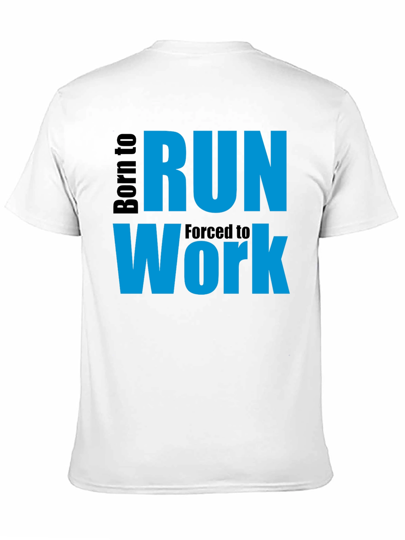 Black Born to Run T-Shirt - Black Cotton Graphic Tee view 11