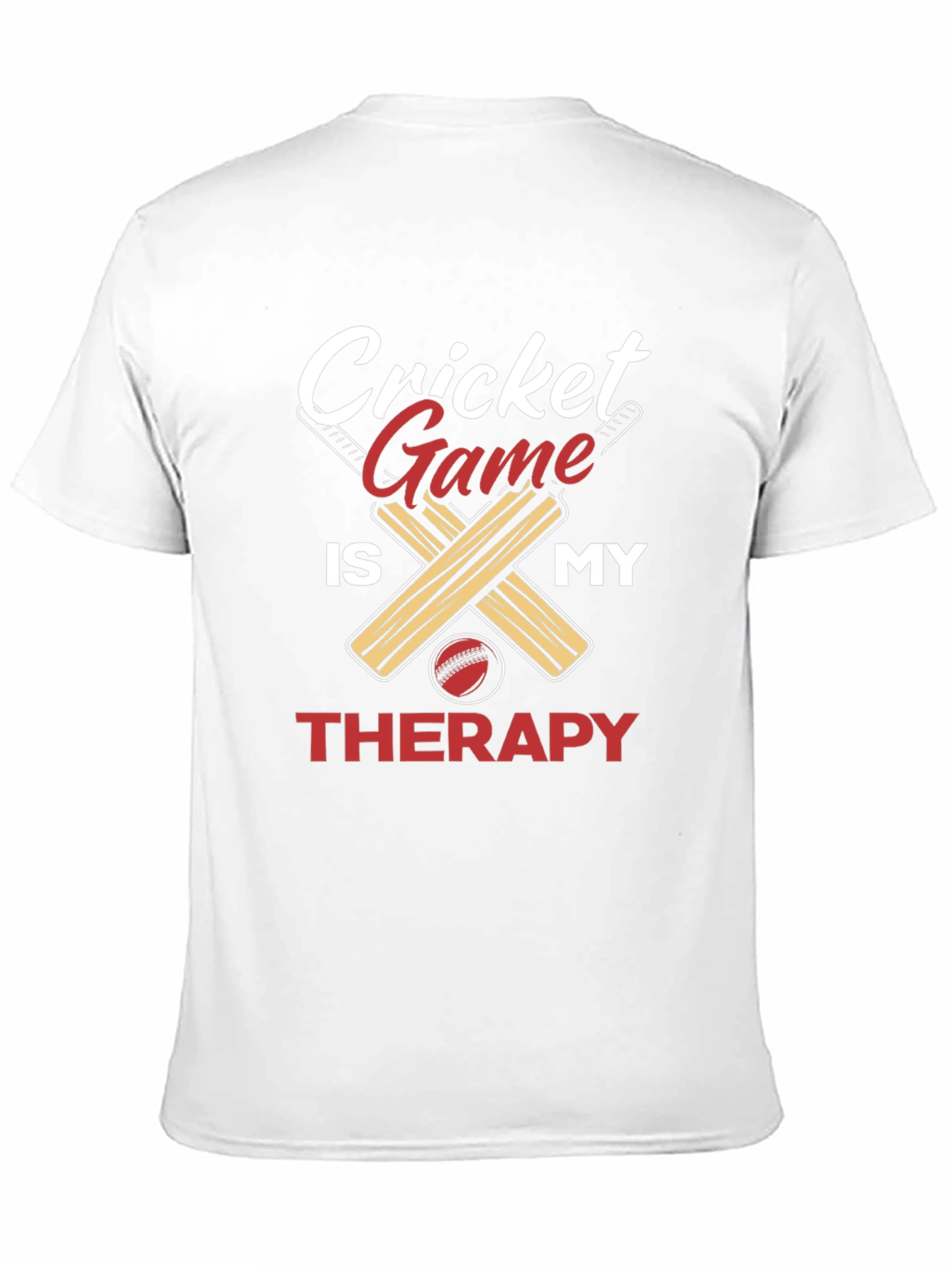 Black Cricket Game is My Therapy Graphic T-Shirt view 11