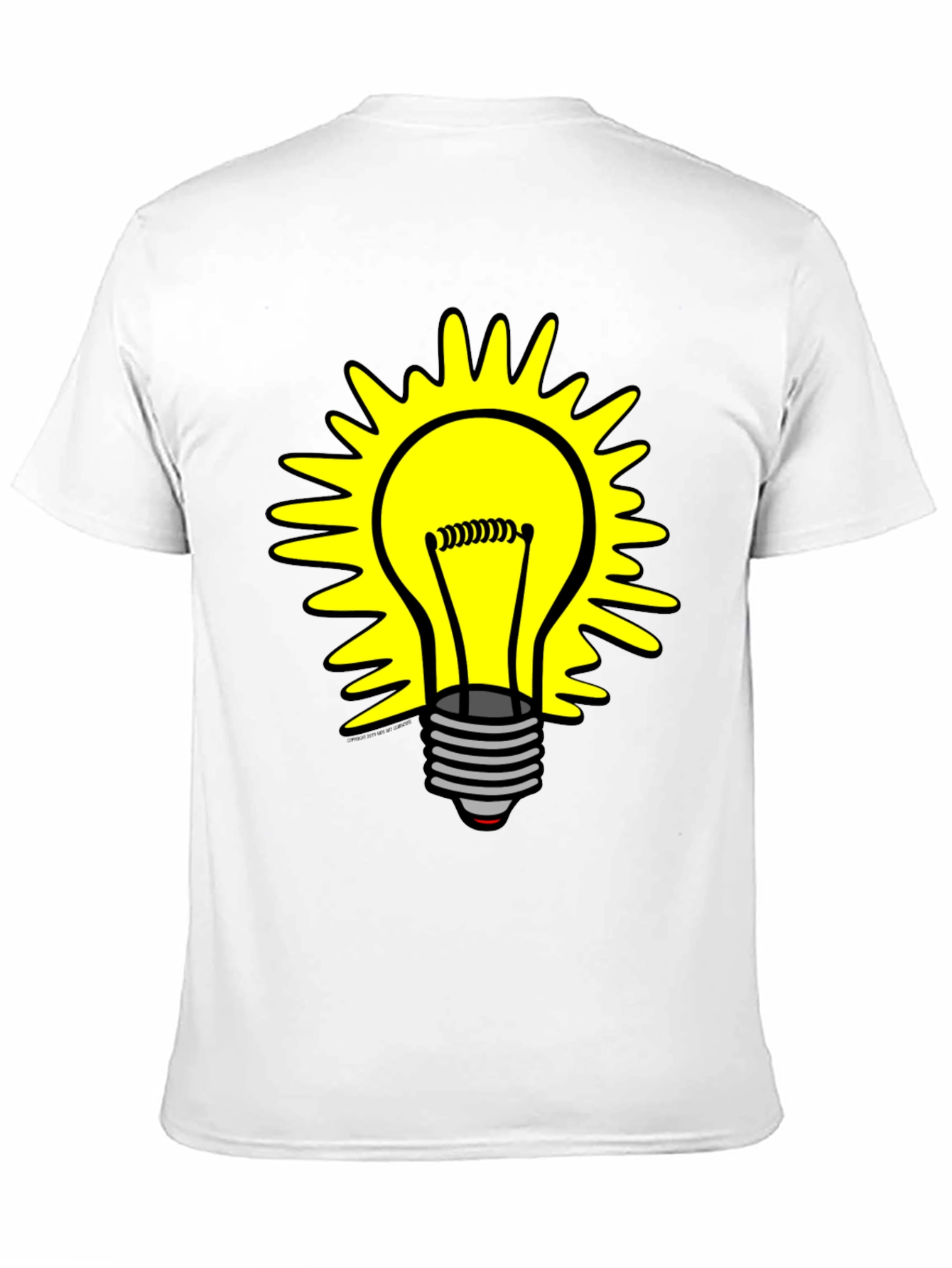 Black Bright Idea T-Shirt - Graphic Lightbulb Design view 11